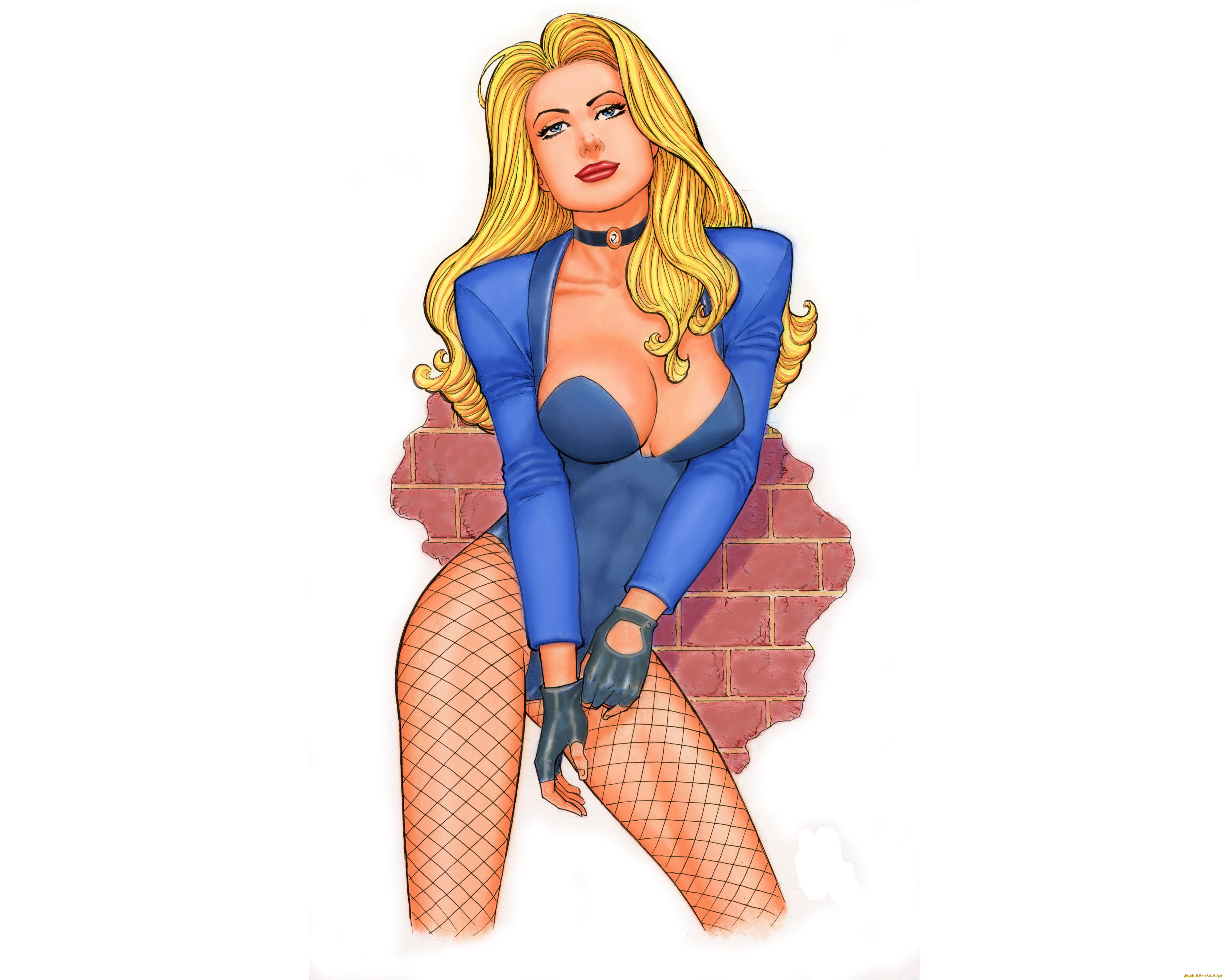 рисованное, комиксы, фон, взгляд, девушка