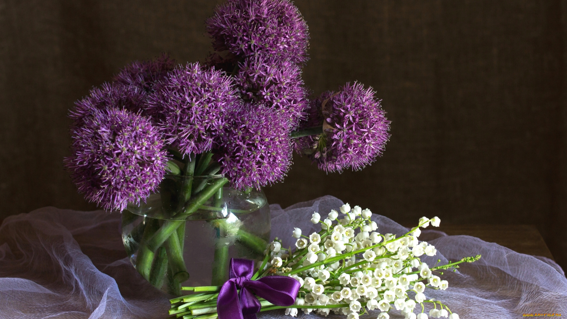 цветы, букеты, , композиции, аллиум, ландыши