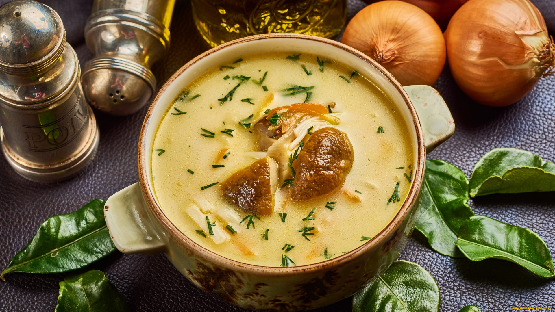 еда, первые, блюда, суп, лук, грибной, овощи, кастрюля