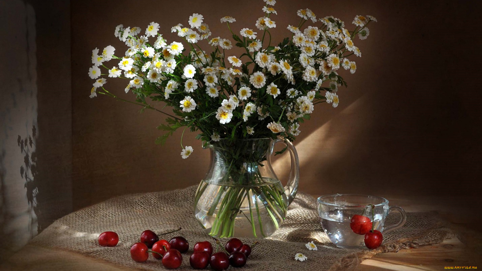 еда, вишня, , черешня, букет, флора, натюрморт, композиция, черешня, цветы