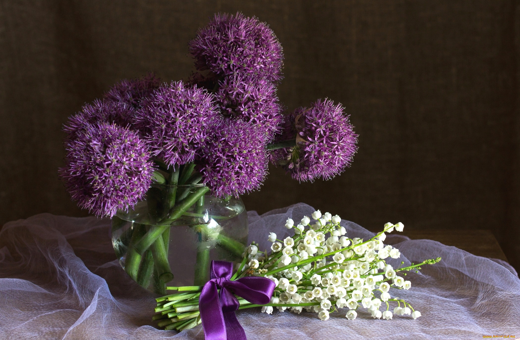 цветы, букеты, , композиции, аллиум, ландыши