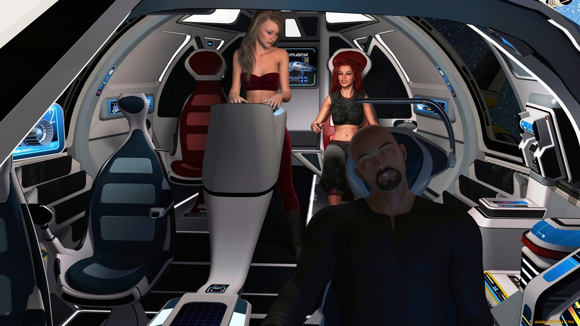 3д, графика, фантазия, , fantasy, девушка, фон, взгляд