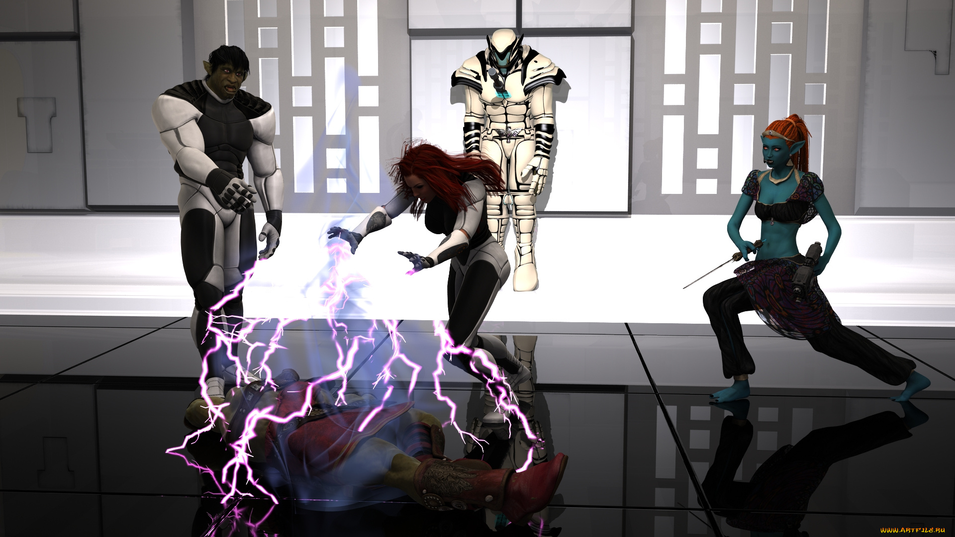 3д, графика, фантазия, , fantasy, девушка, взгляд, фон