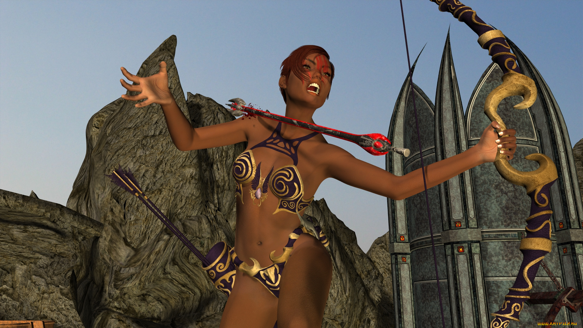 3д, графика, фантазия, , fantasy, фон, взгляд, девушка