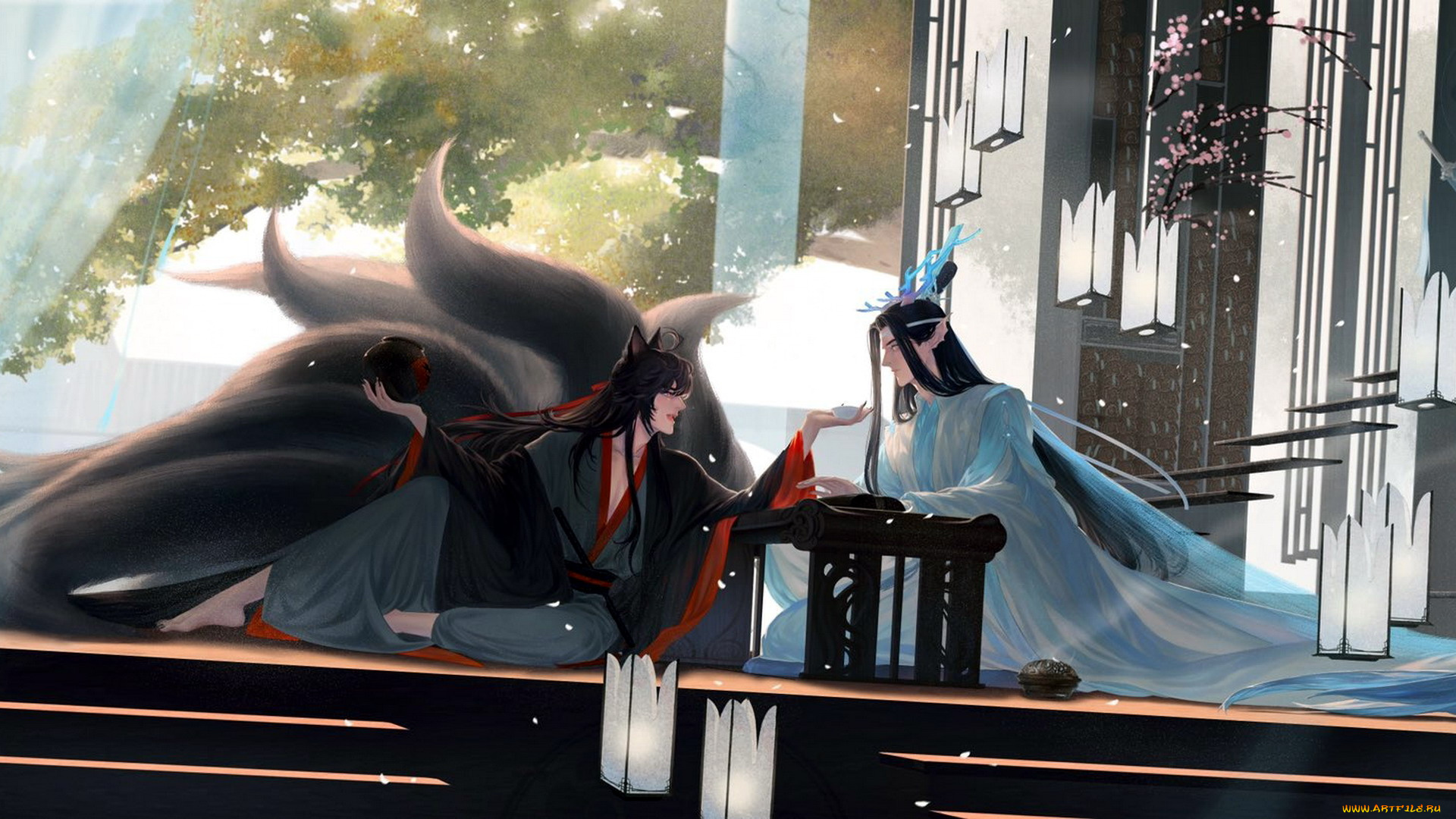 аниме, mo, dao, zu, shi, вэй, усянь, лань, ванцзы, лис, дракон