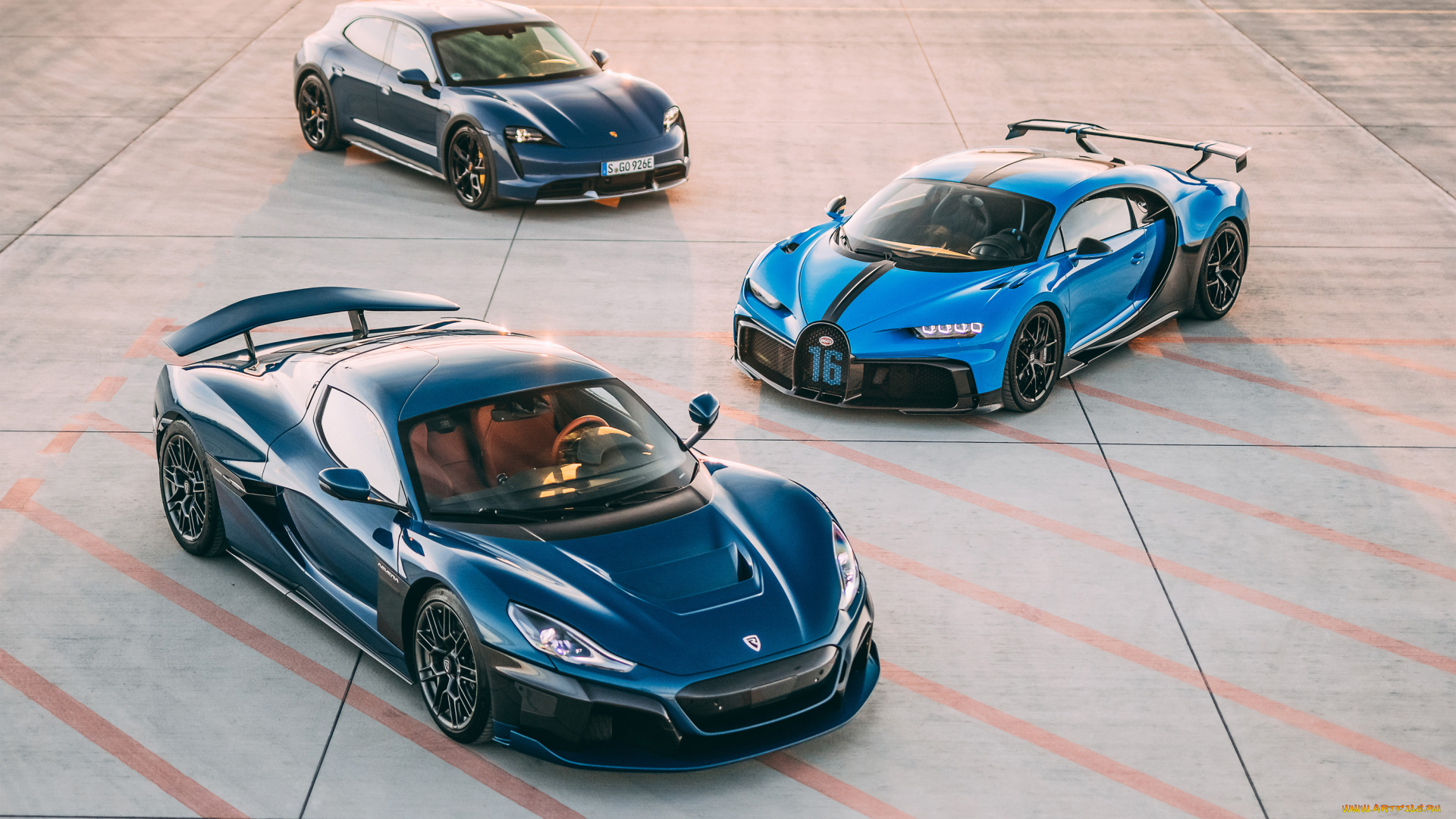 автомобили, разные, вместе, rimac, bugatti, porsche