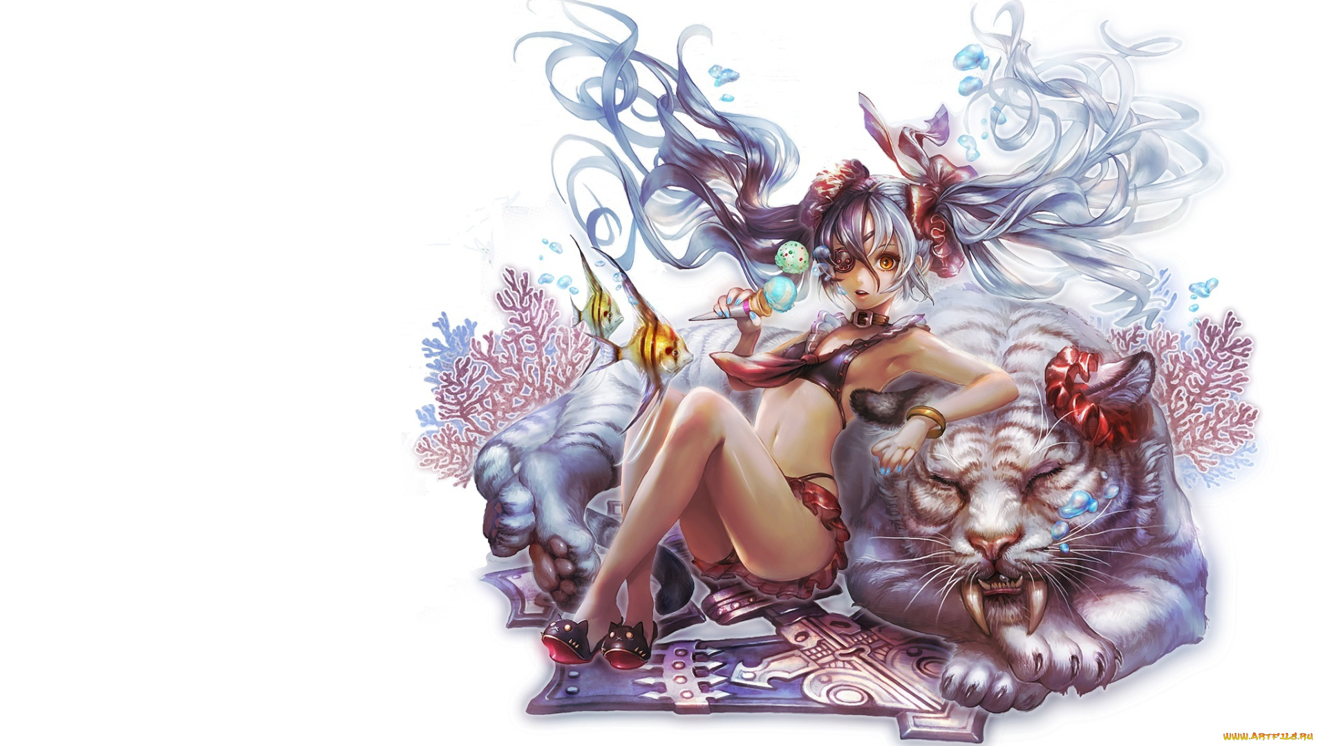 девушка, и, тигр, видео, игры, blade, and, soul, девушка, красивая, супер, секси, няша, нежная, классная, модница, лапочка, мадам