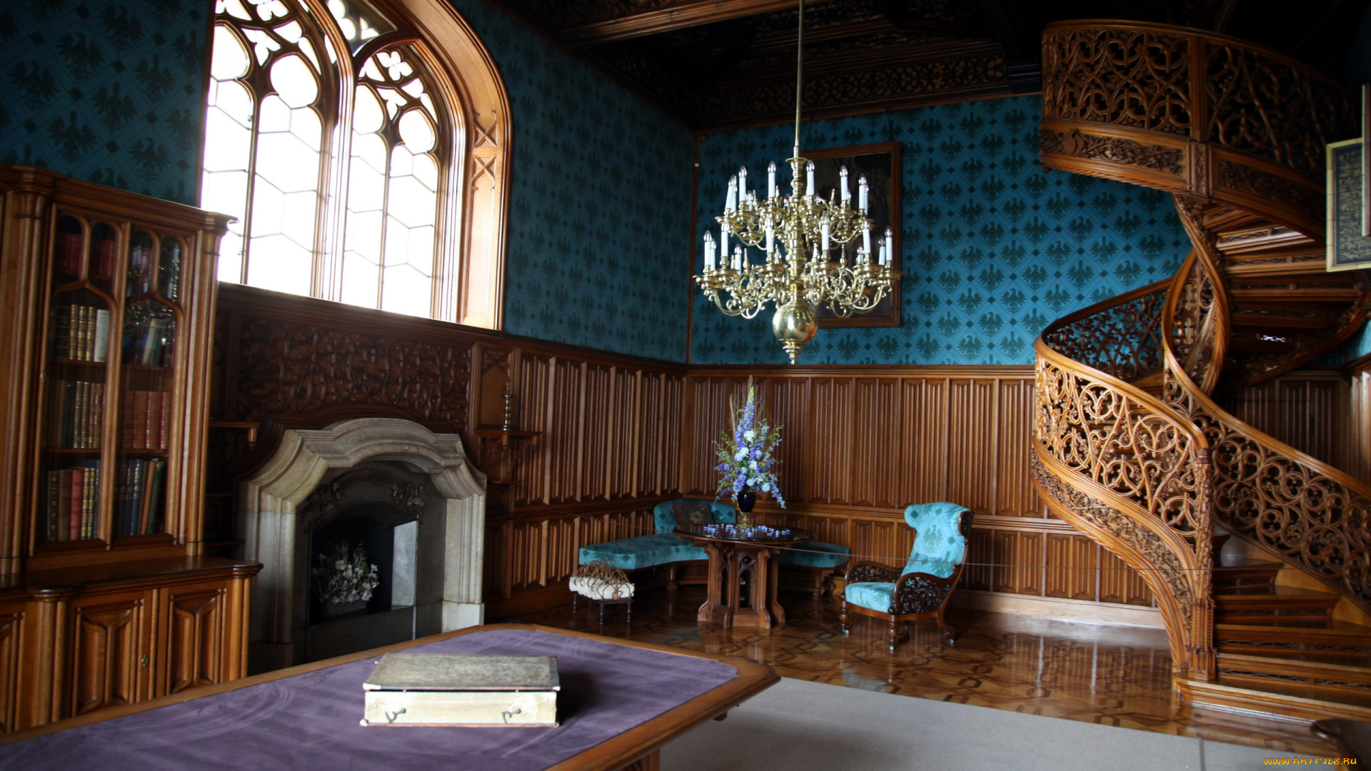 интерьер, дворцы, , музеи, люстра, лестница