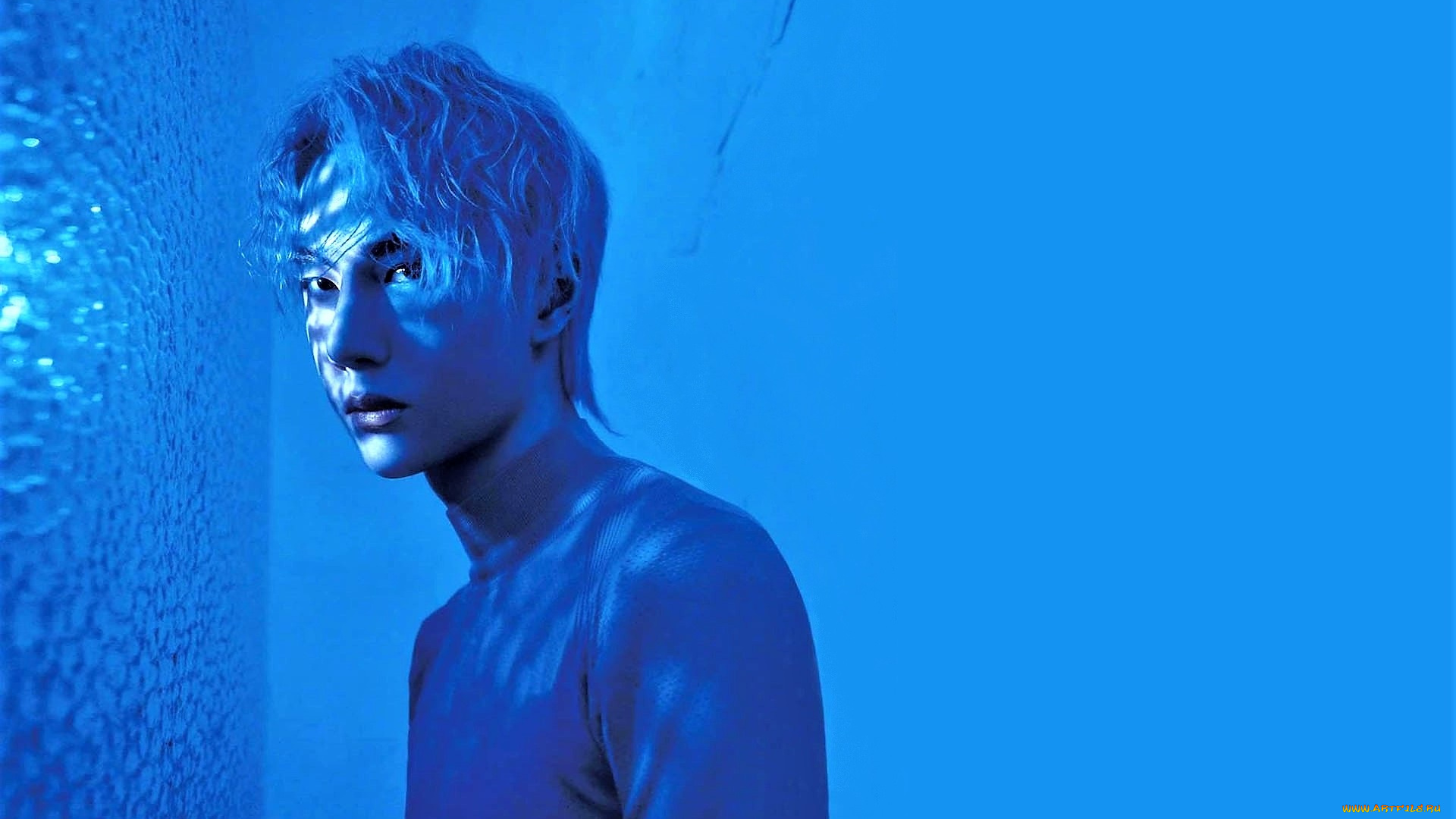 мужчины, wang, yi, bo, актер, певец, блондин, свитер, стекло