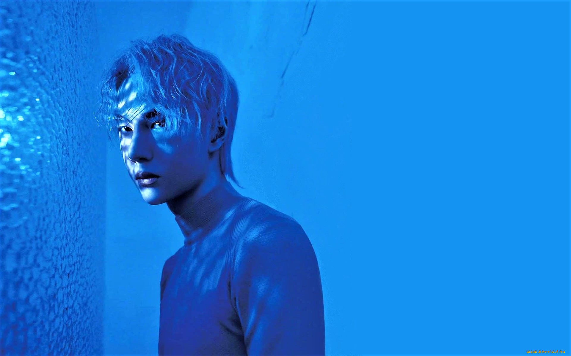 мужчины, wang, yi, bo, актер, певец, блондин, свитер, стекло