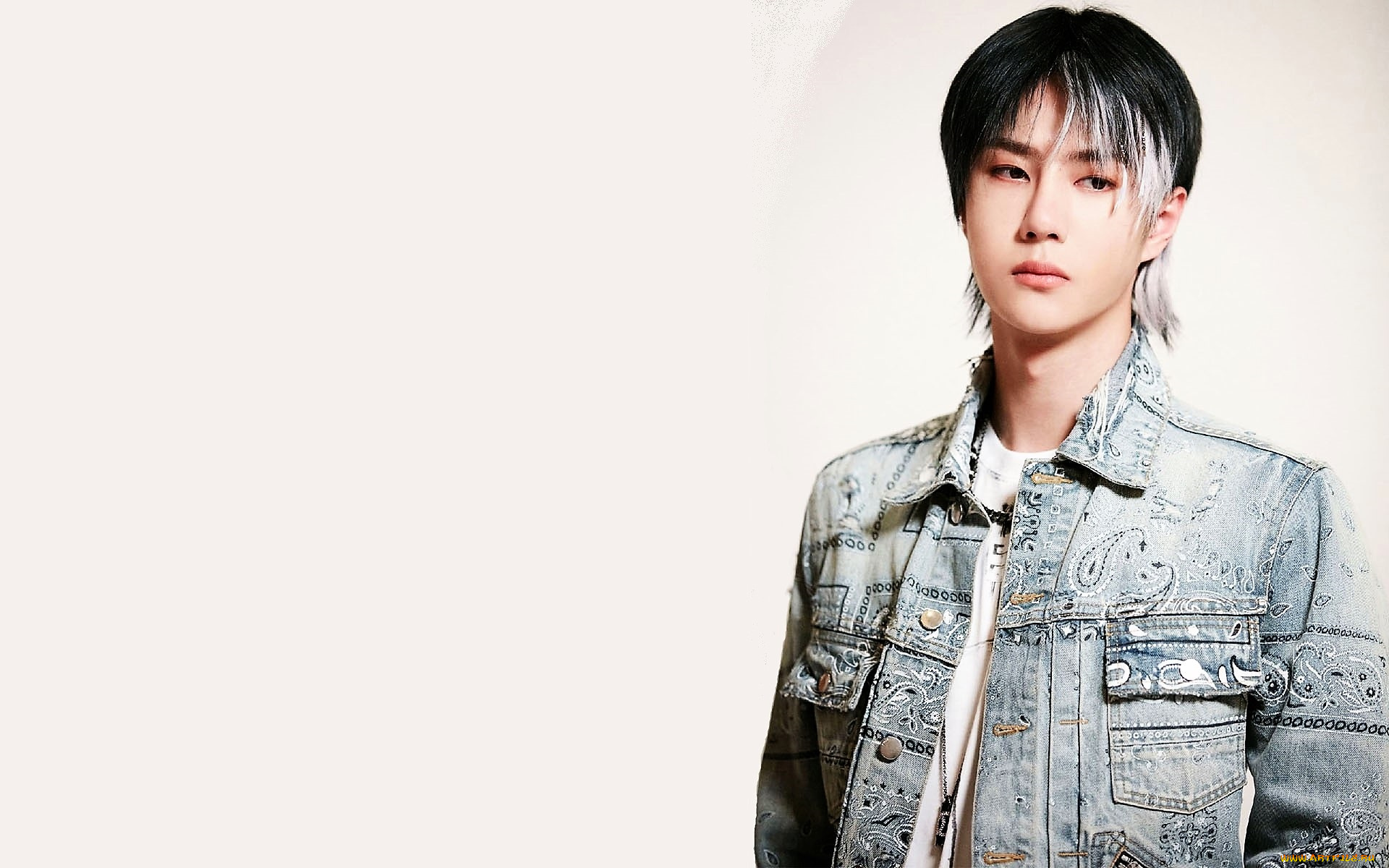 мужчины, wang, yi, bo, актер, певец, куртка, прядки