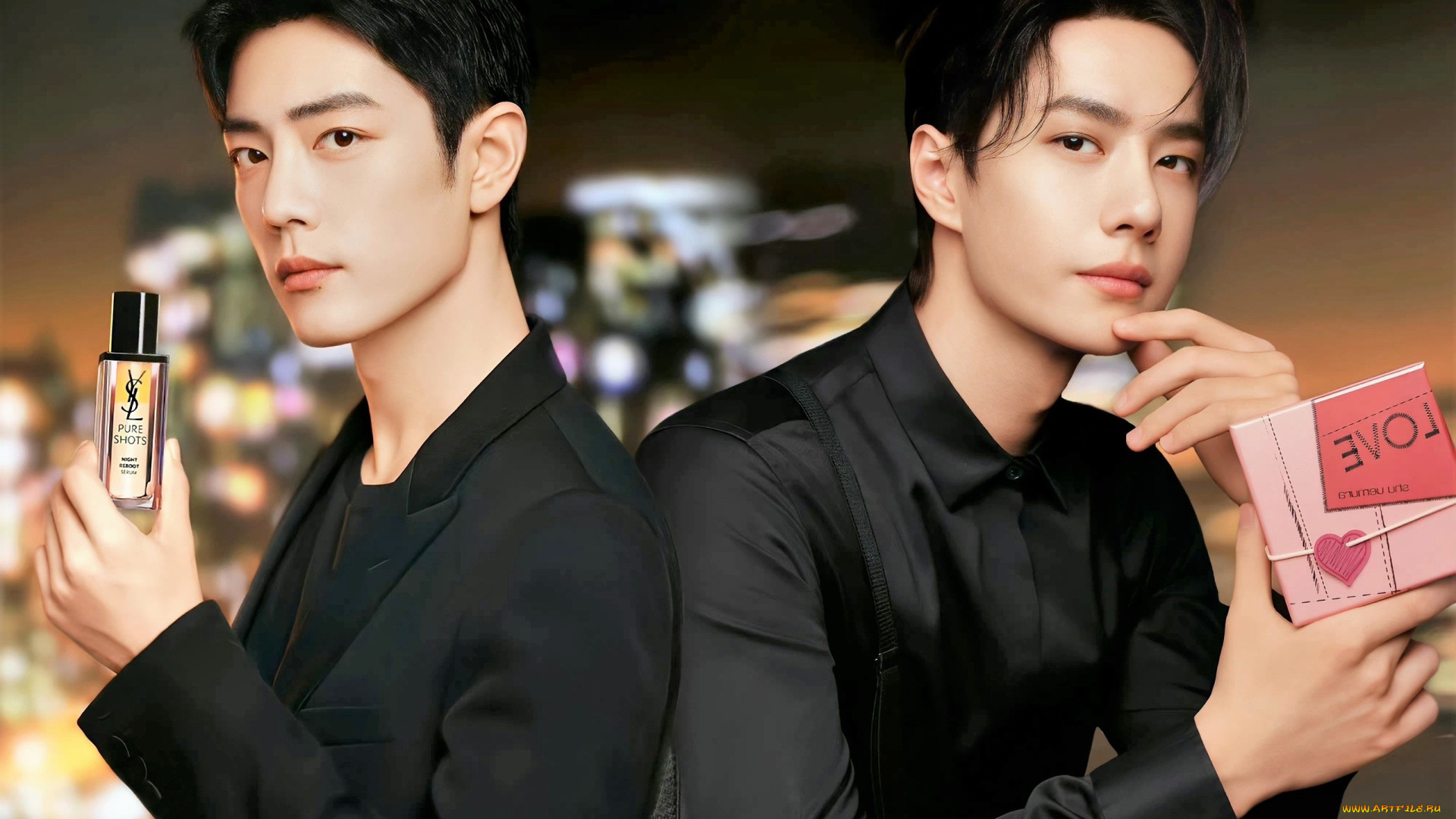 разное, компьютерный, дизайн, сяо, чжань, ван, ибо, духи, коробка