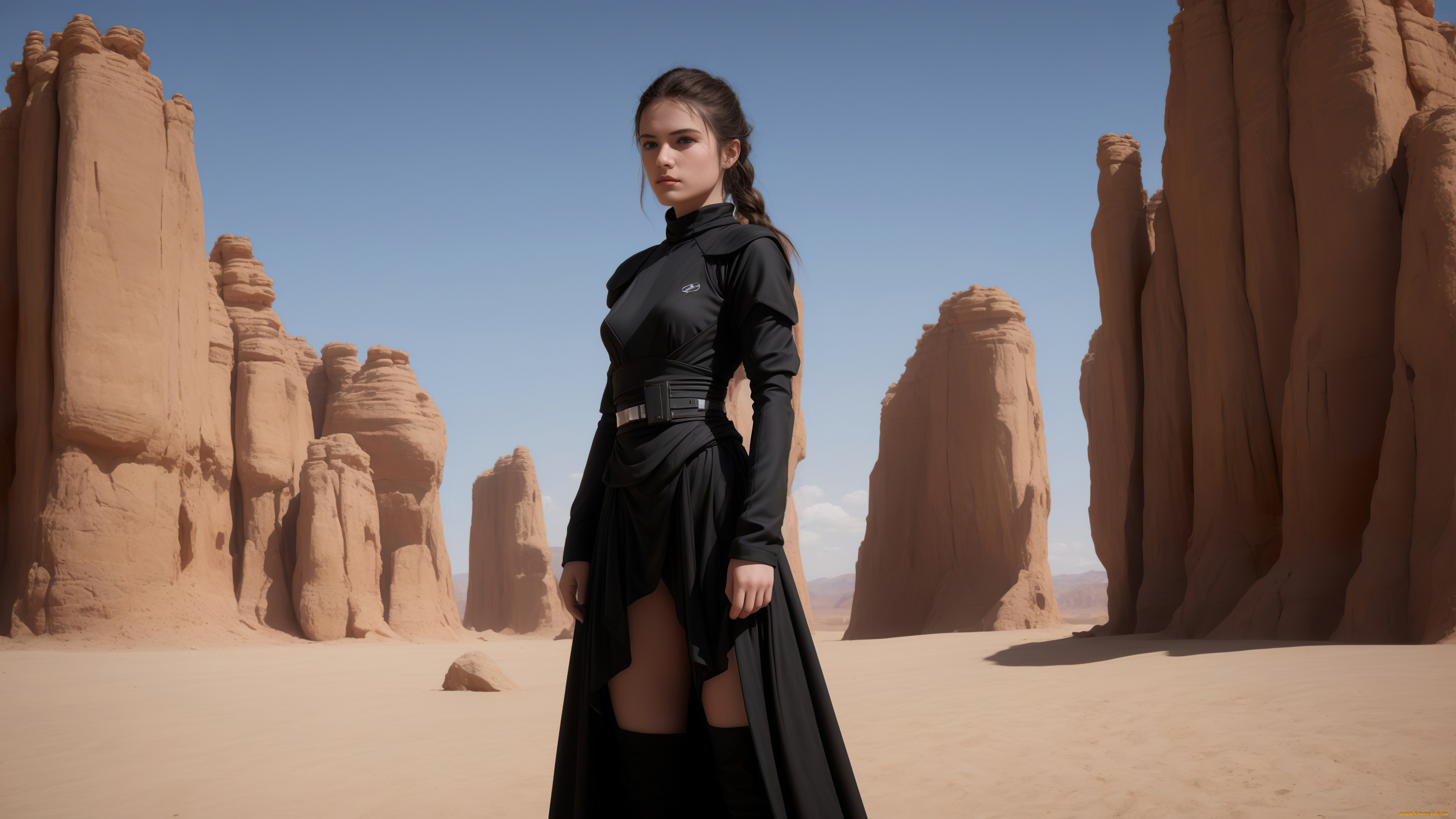 3д, графика, люди, , people, girl, desert, art, sands, day, digital, stable, diffusion, neuronet