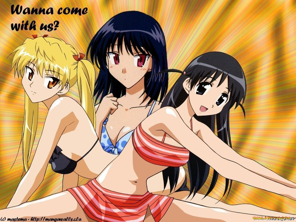 аниме, school, rumble