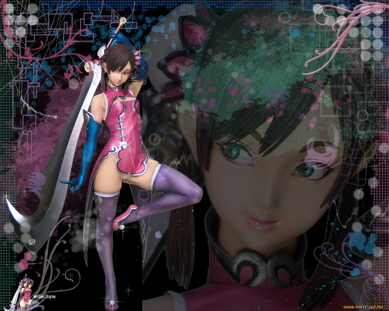 аниме, weapon, blood, technology