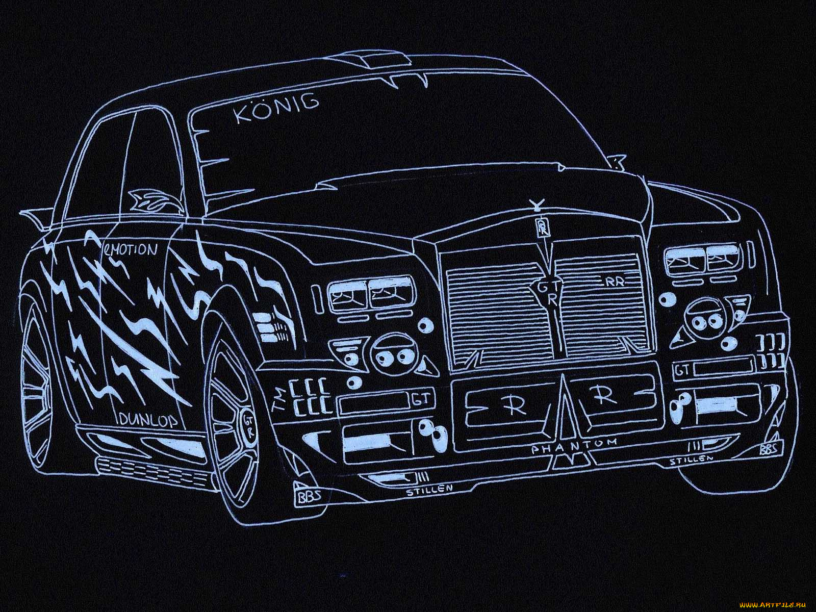 автор, рисованные, авто, мото