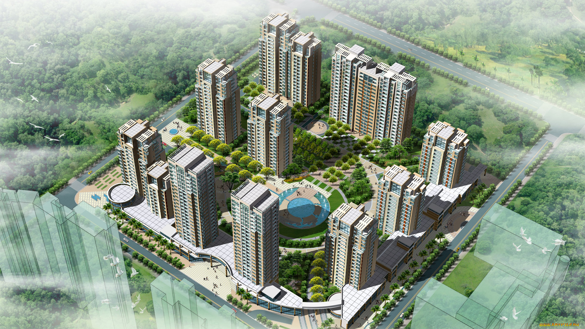 3д, графика, architecture, архитектура