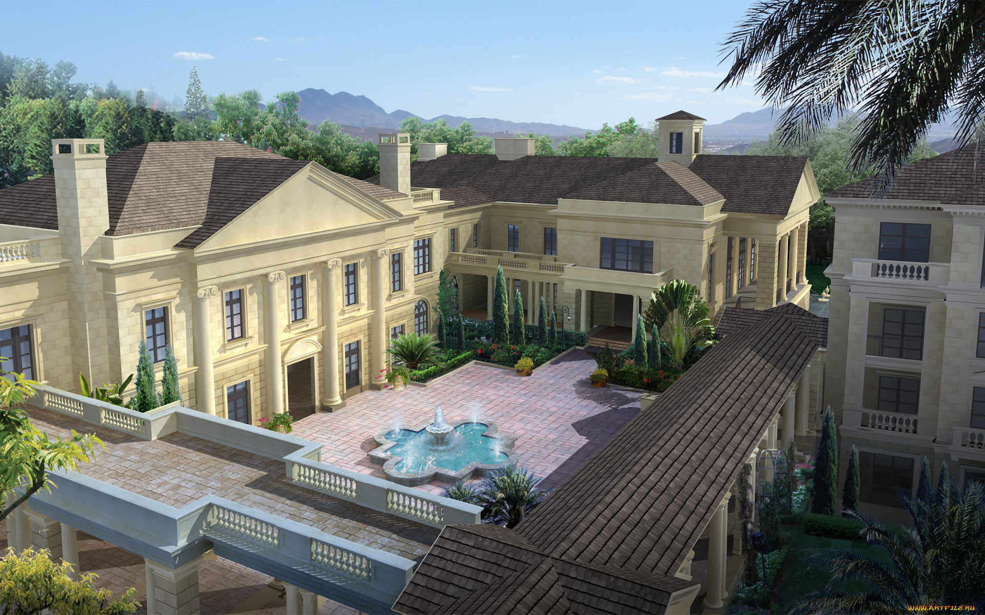 3д, графика, architecture, архитектура