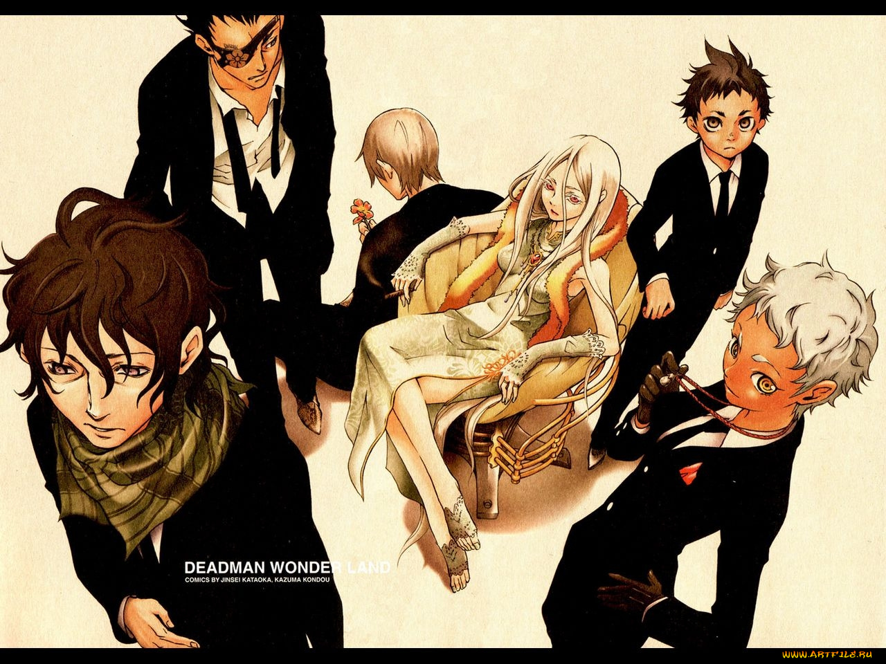 аниме, deadman, wonderland, igarashi, ganta, shiro, senji, kiyomasa, takami, yoh, karako, koshio