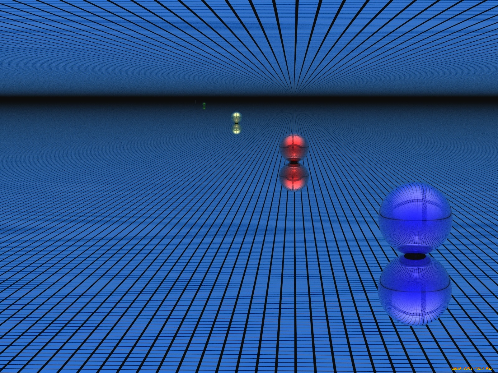 3д, графика, abstract, абстракции, клетки, шары