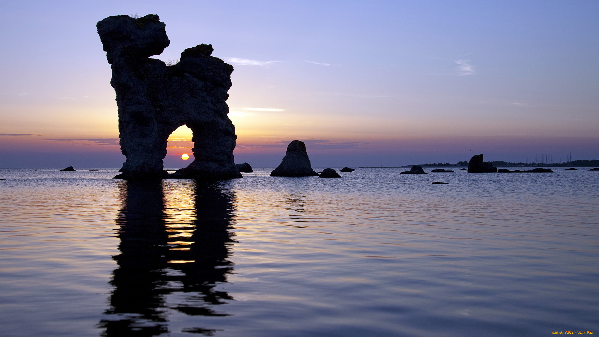 природа, моря, океаны, закат, море, камни