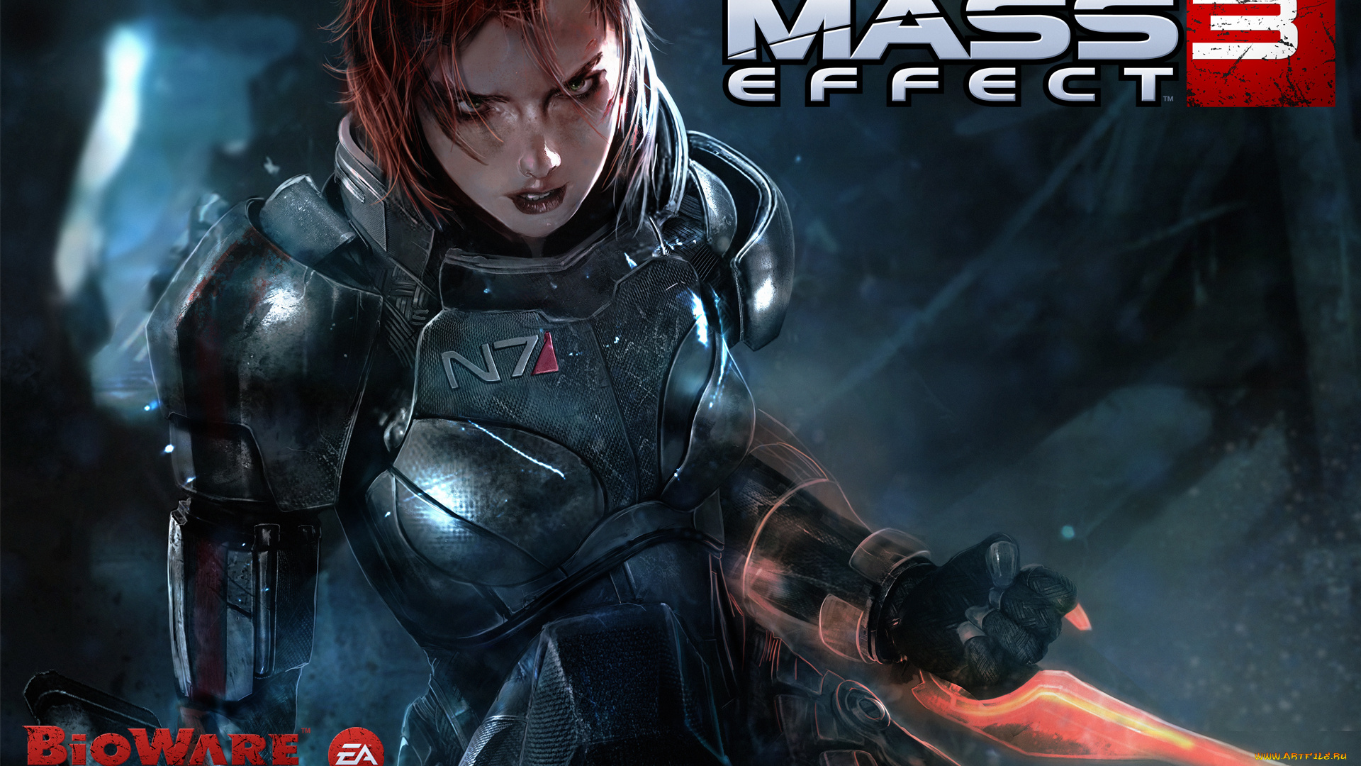 видео, игры, mass, effect, девушка