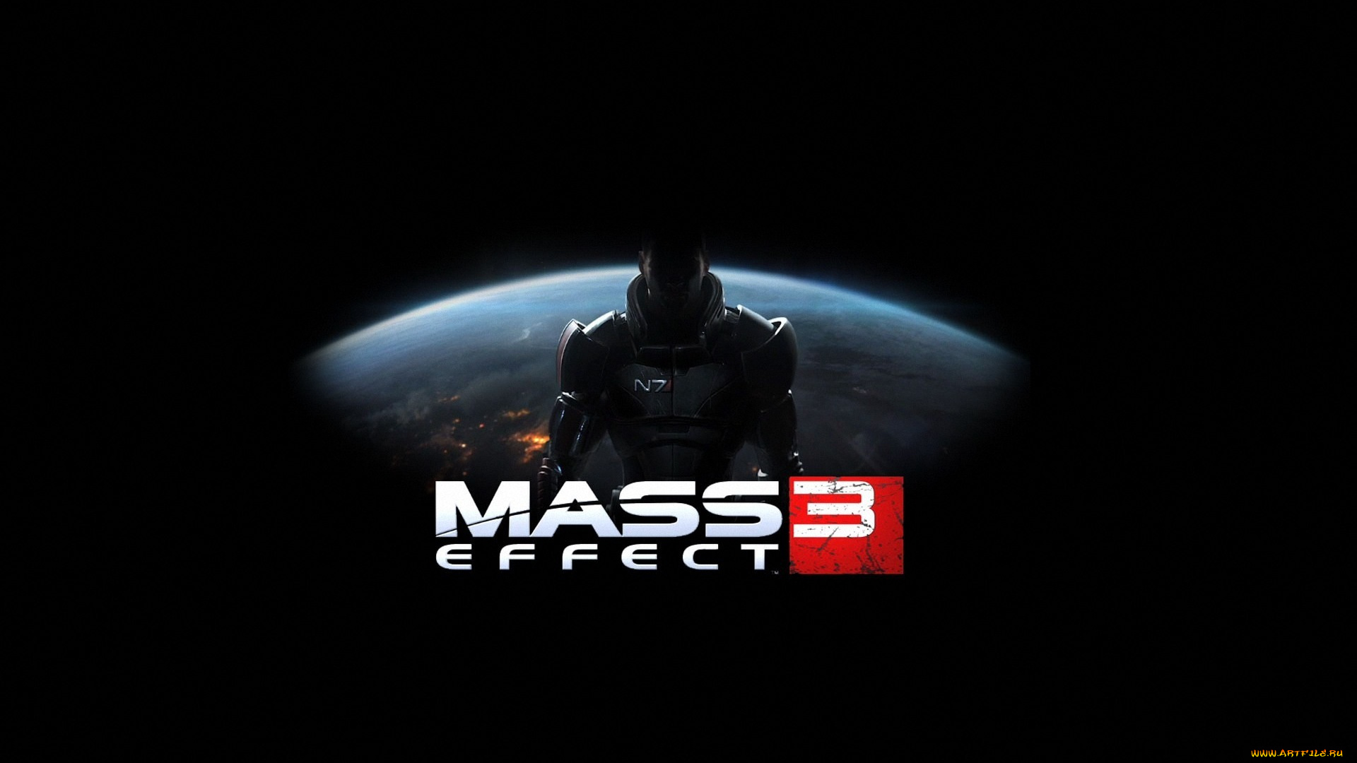 видео, игры, mass, effect, планета, тёмный, фон