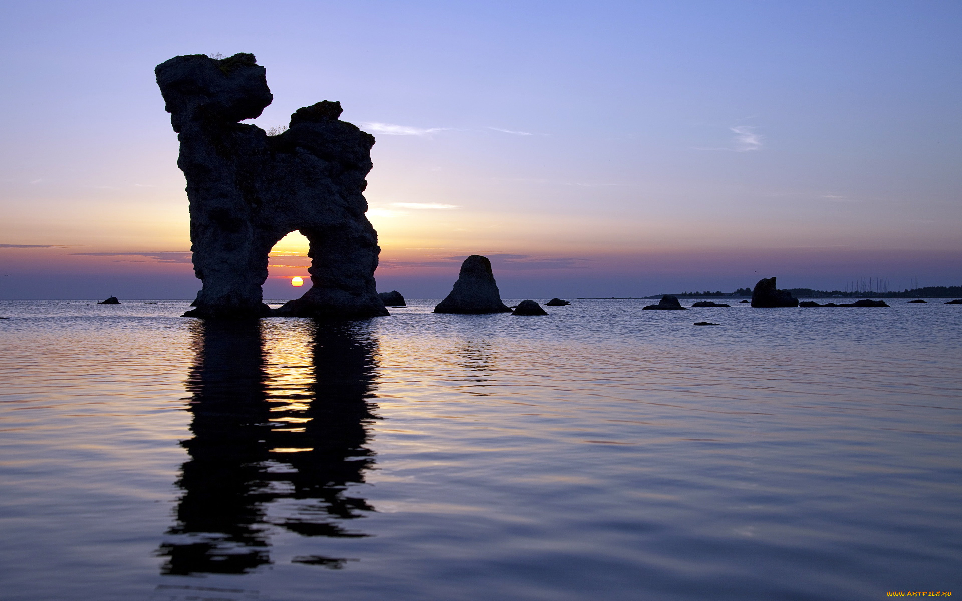 природа, моря, океаны, закат, море, камни