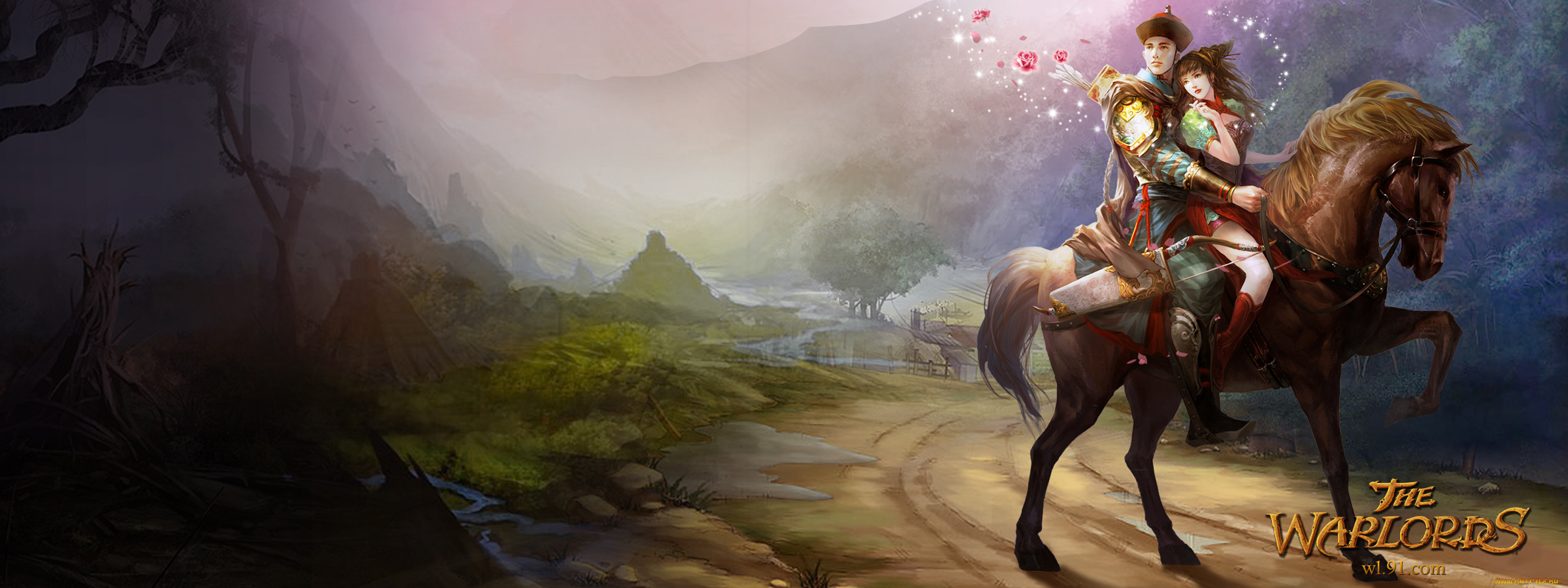 видео, игры, the, warlords, лошадь, всадники, дорога