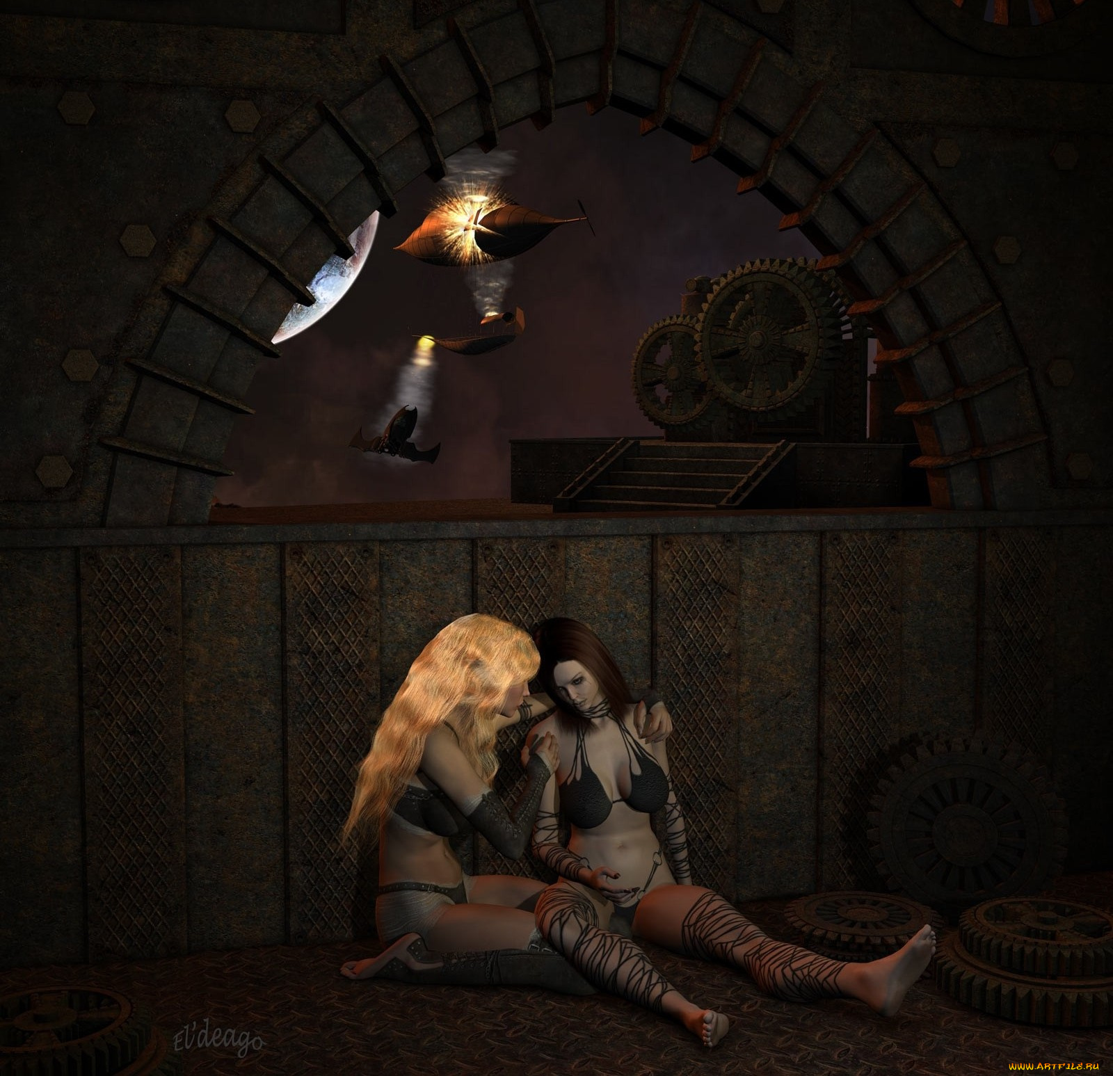 3д, графика, fantasy, фантазия, девушки