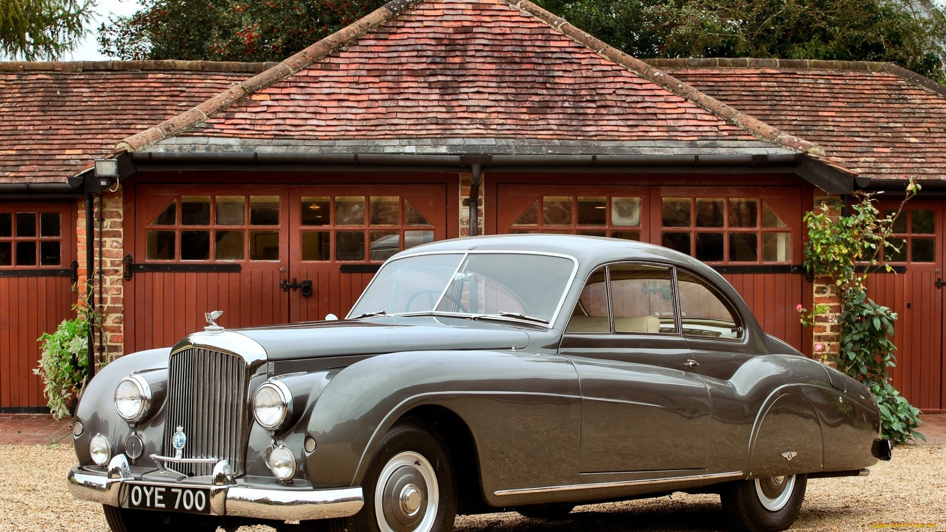 автомобили, классика, автомобиль, гараж, дорога, деревья