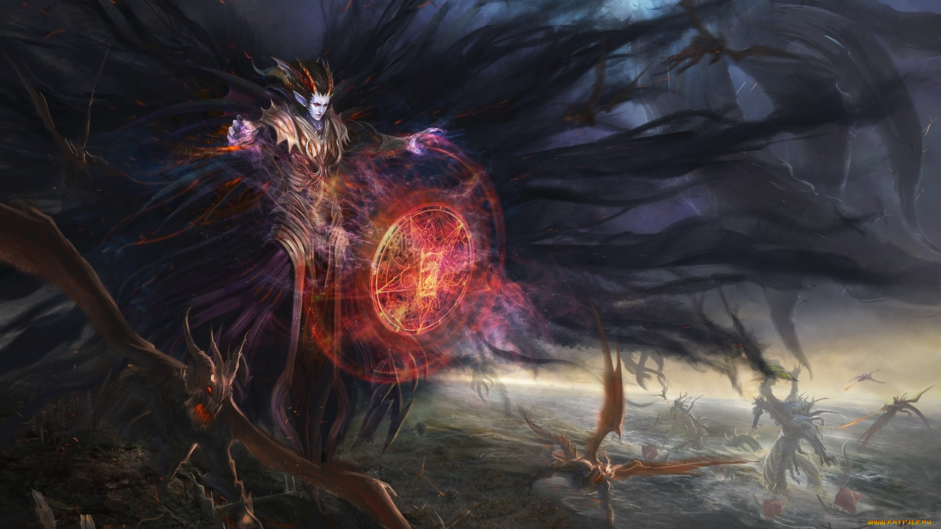 фэнтези, маги, демон, магия, нежить