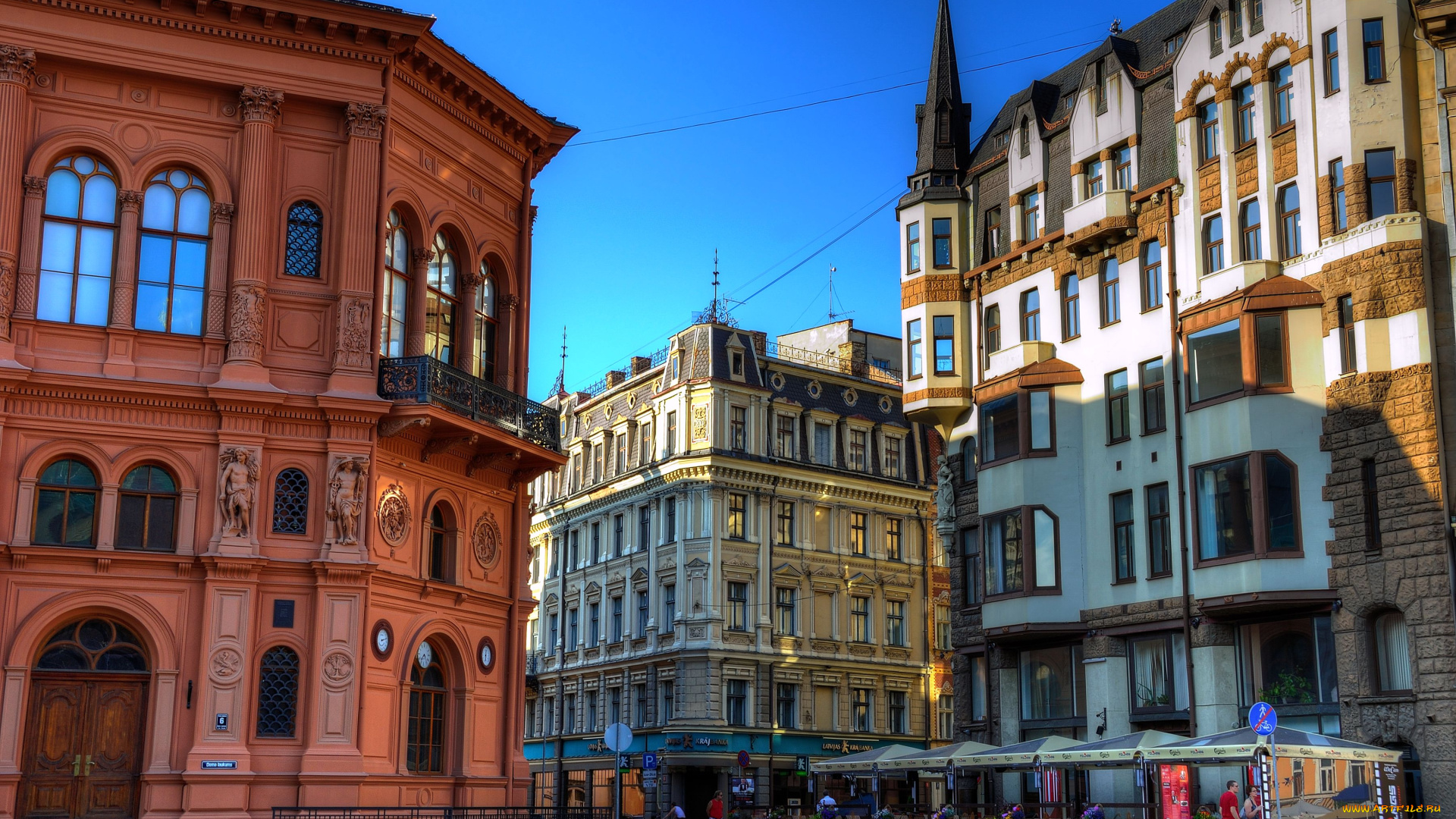города, рига, латвия, здания, архитектура