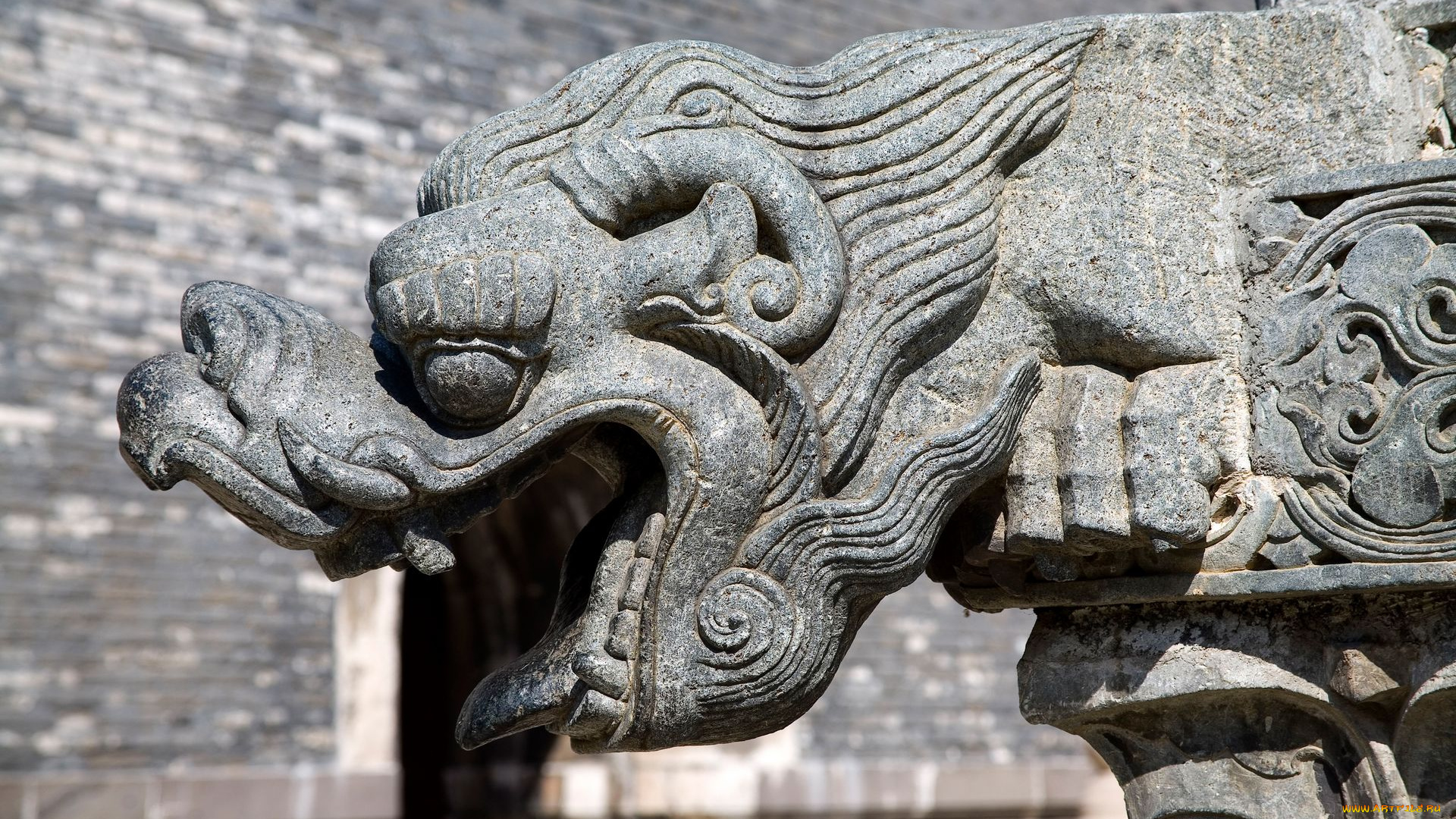 разное, рельефы, статуи, музейные, экспонаты, дракон