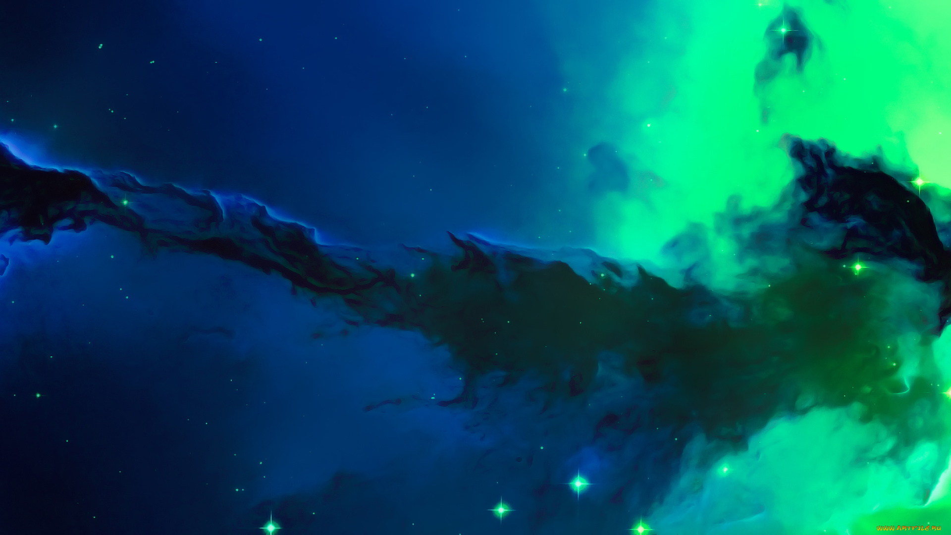 туманность, космос, арт, галактики, звезды, туманности, вселенная