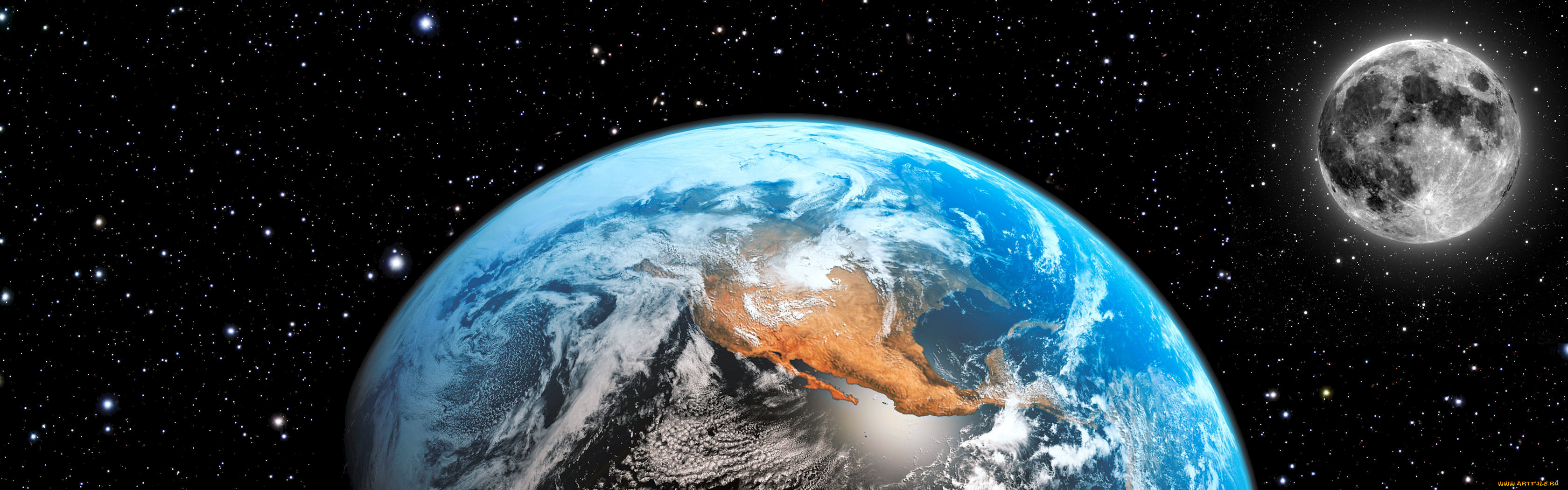 космос, арт, земля