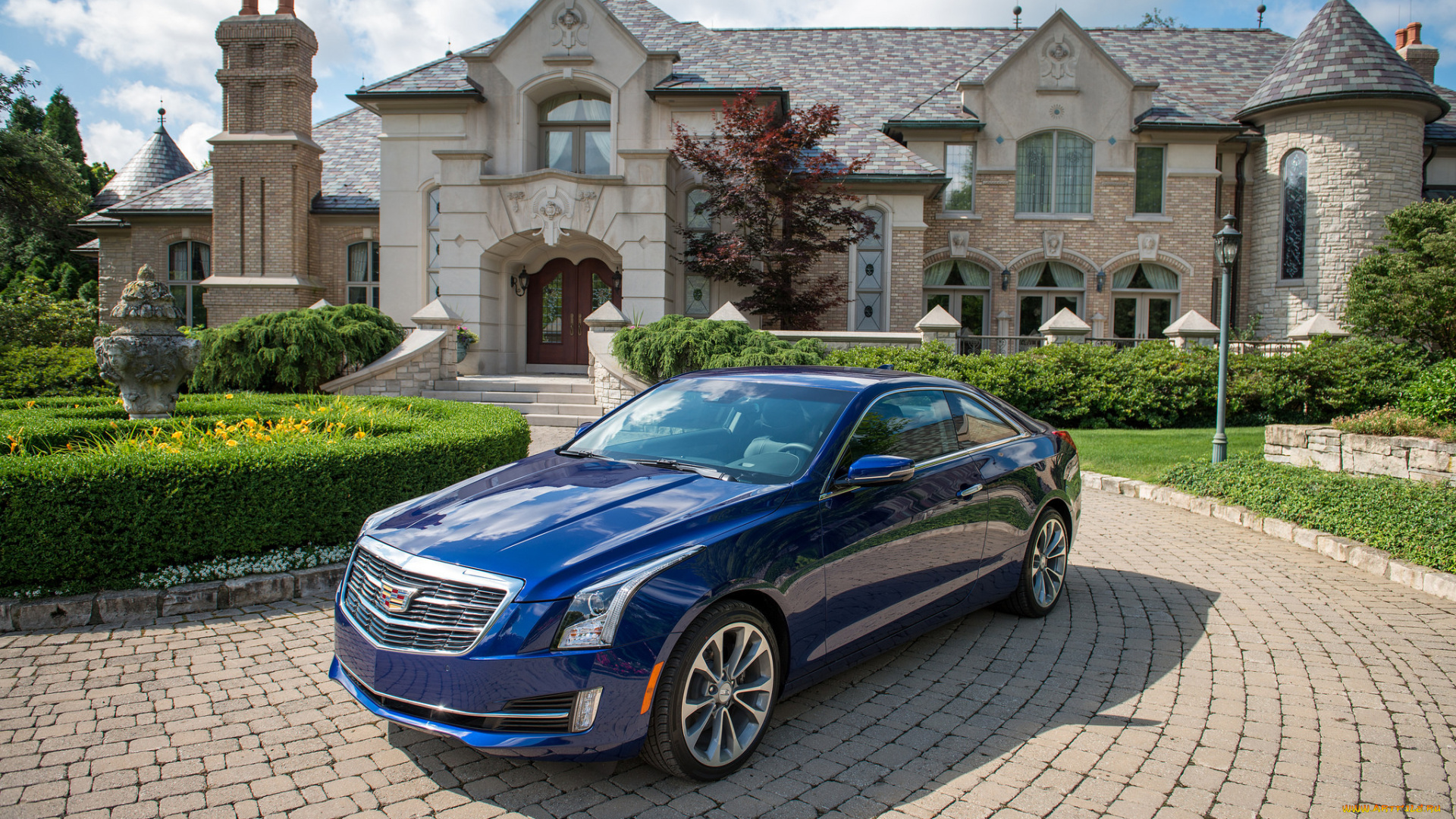 2015, cadillac, ats, coupe, автомобили, cadillac, синий, кадиллак