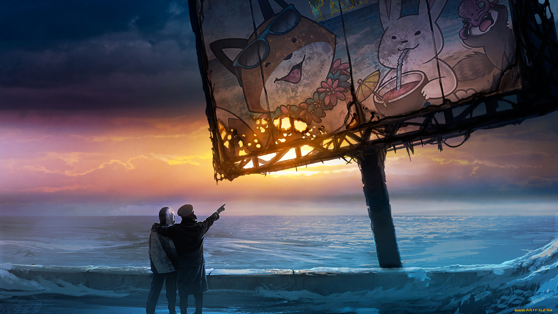 фэнтези, романтика, апокалипсиса, двое, alexiuss, paradise, romantic, romantically, apocalyptic, зима, снег