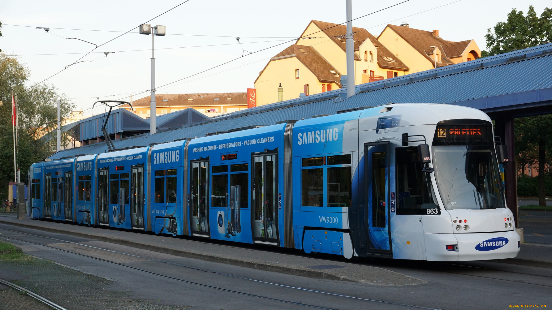 техника, трамваи, трамвай, рельсы, улица, город