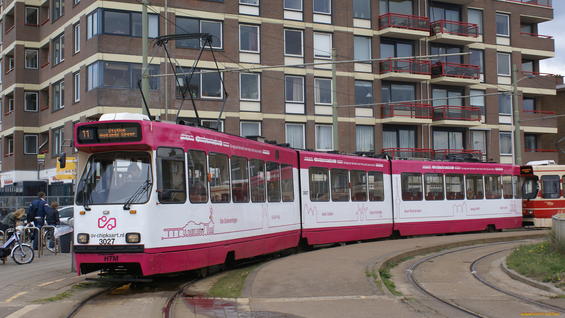 техника, трамваи, трамвай, рельсы, улица, город