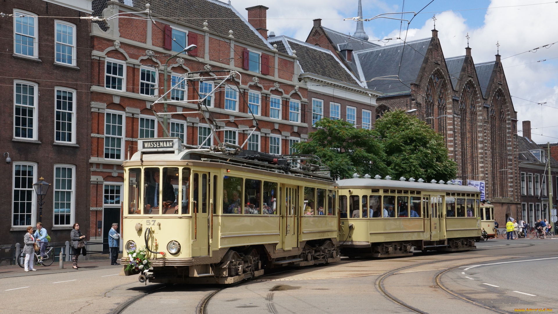 техника, трамваи, трамвай, рельсы, улица, город