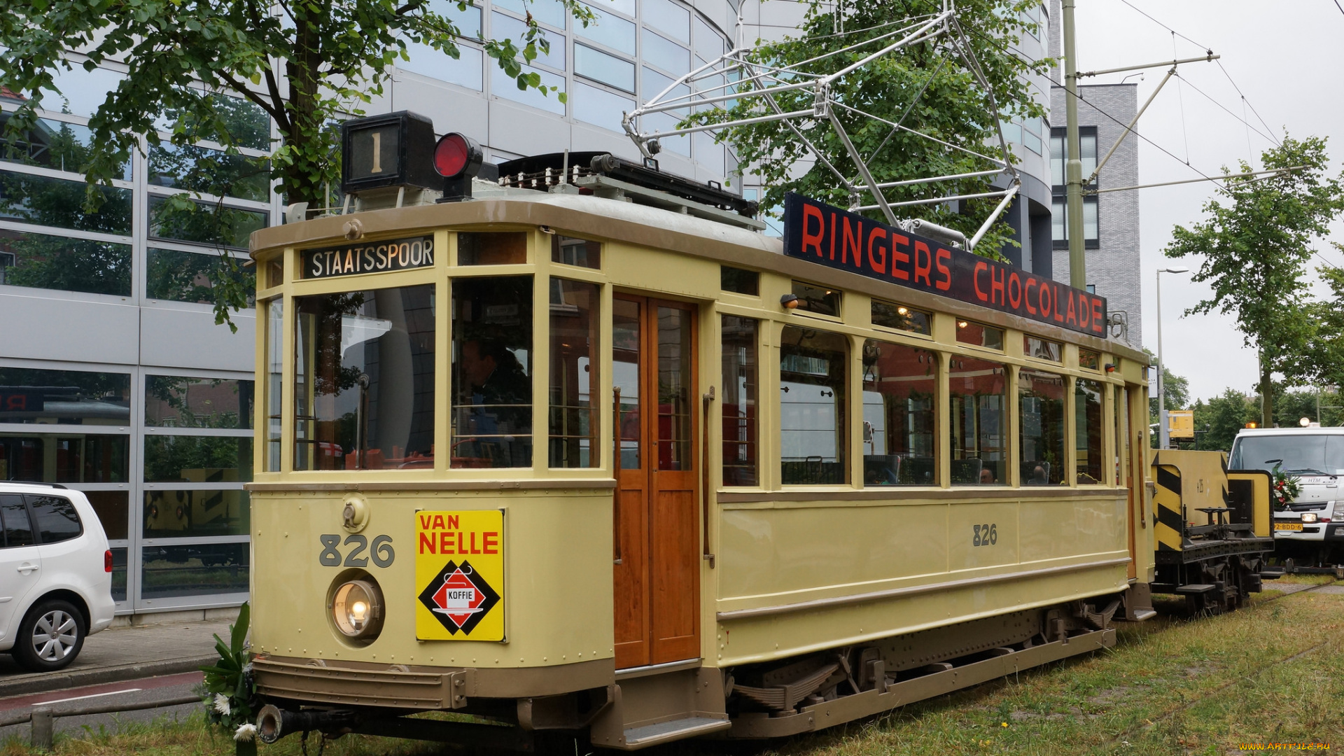 техника, трамваи, трамвай, рельсы, улица, город