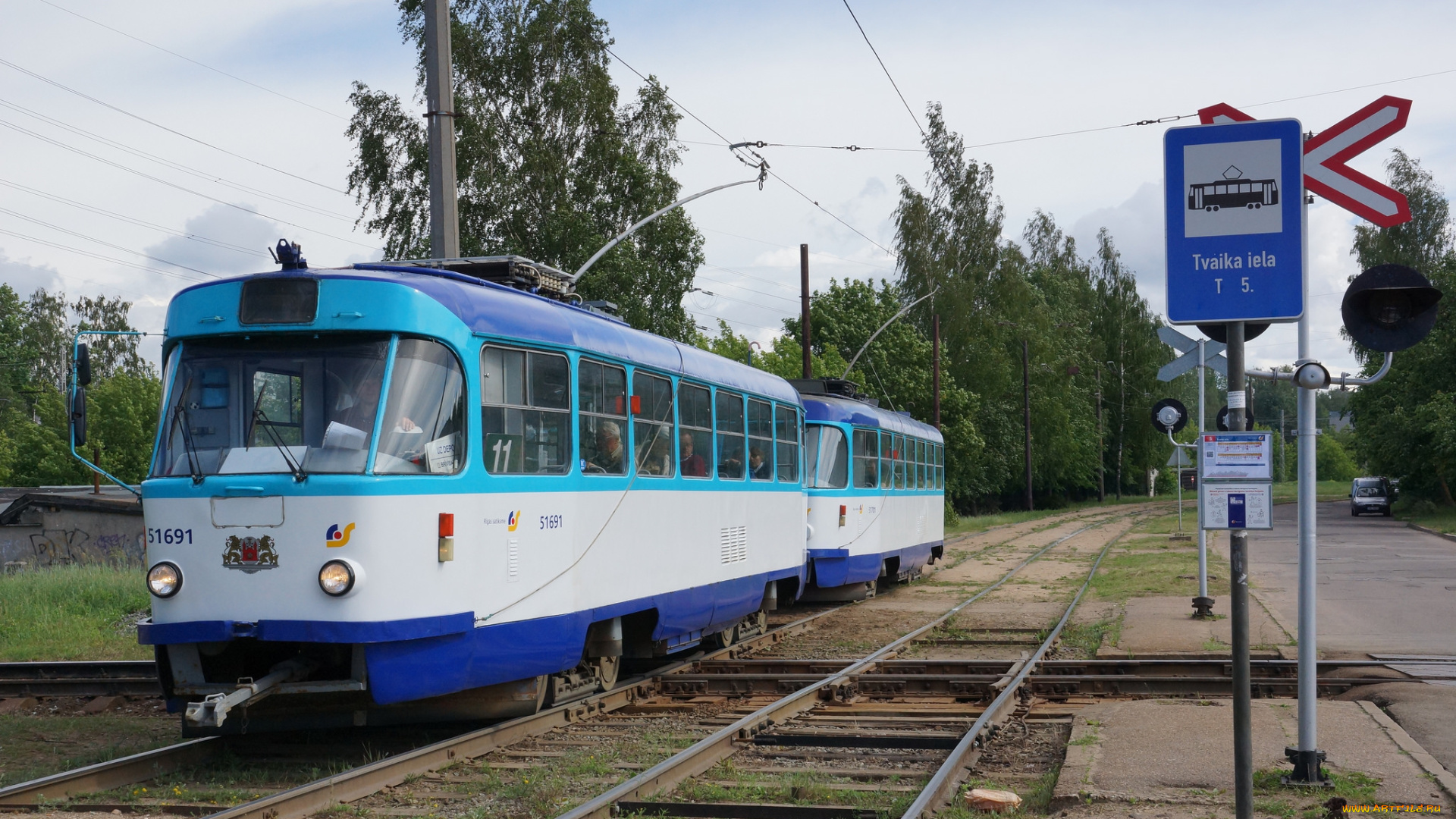 техника, трамваи, трамвай, рельсы, улица, город