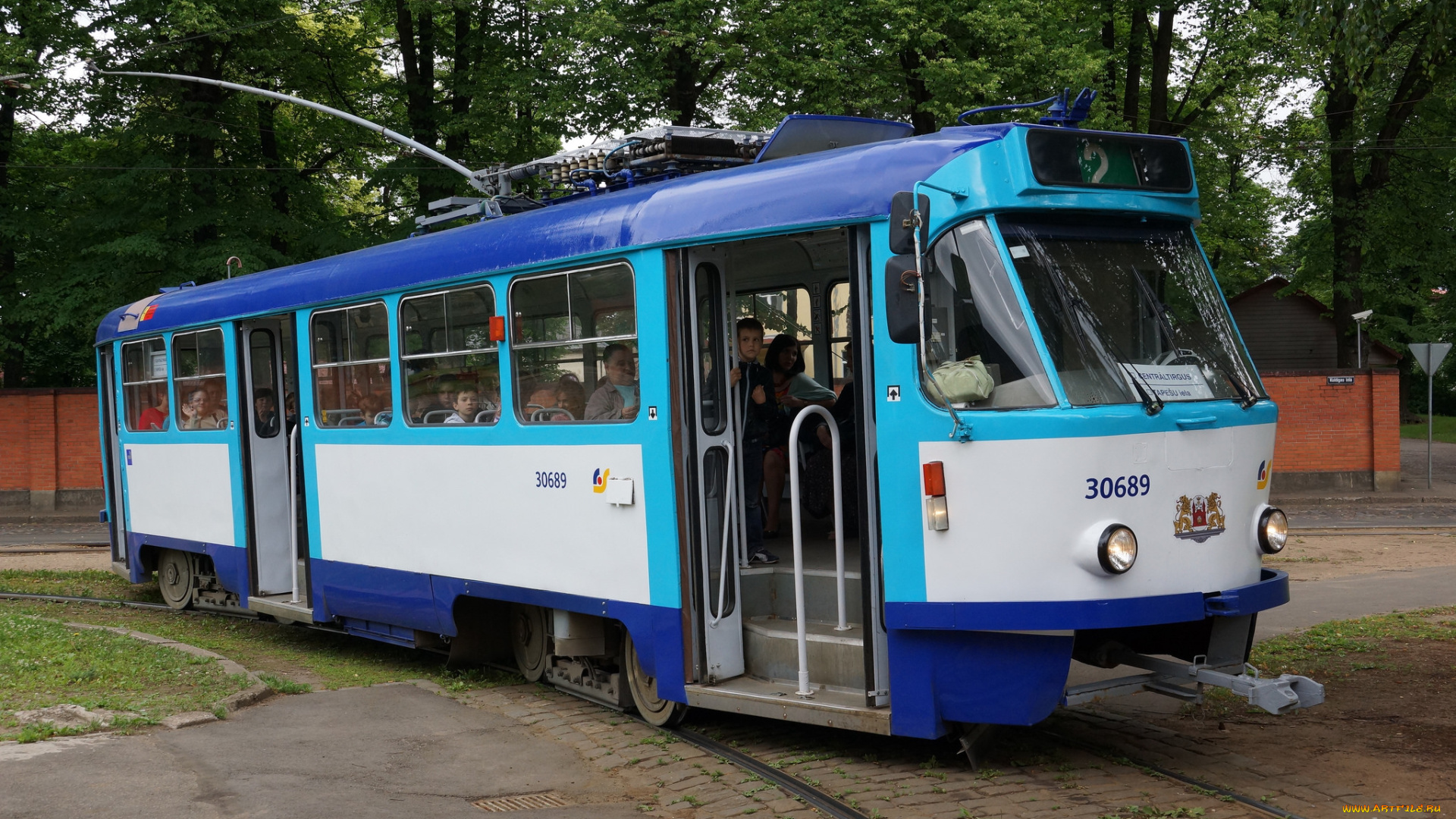 техника, трамваи, трамвай, рельсы, улица, город