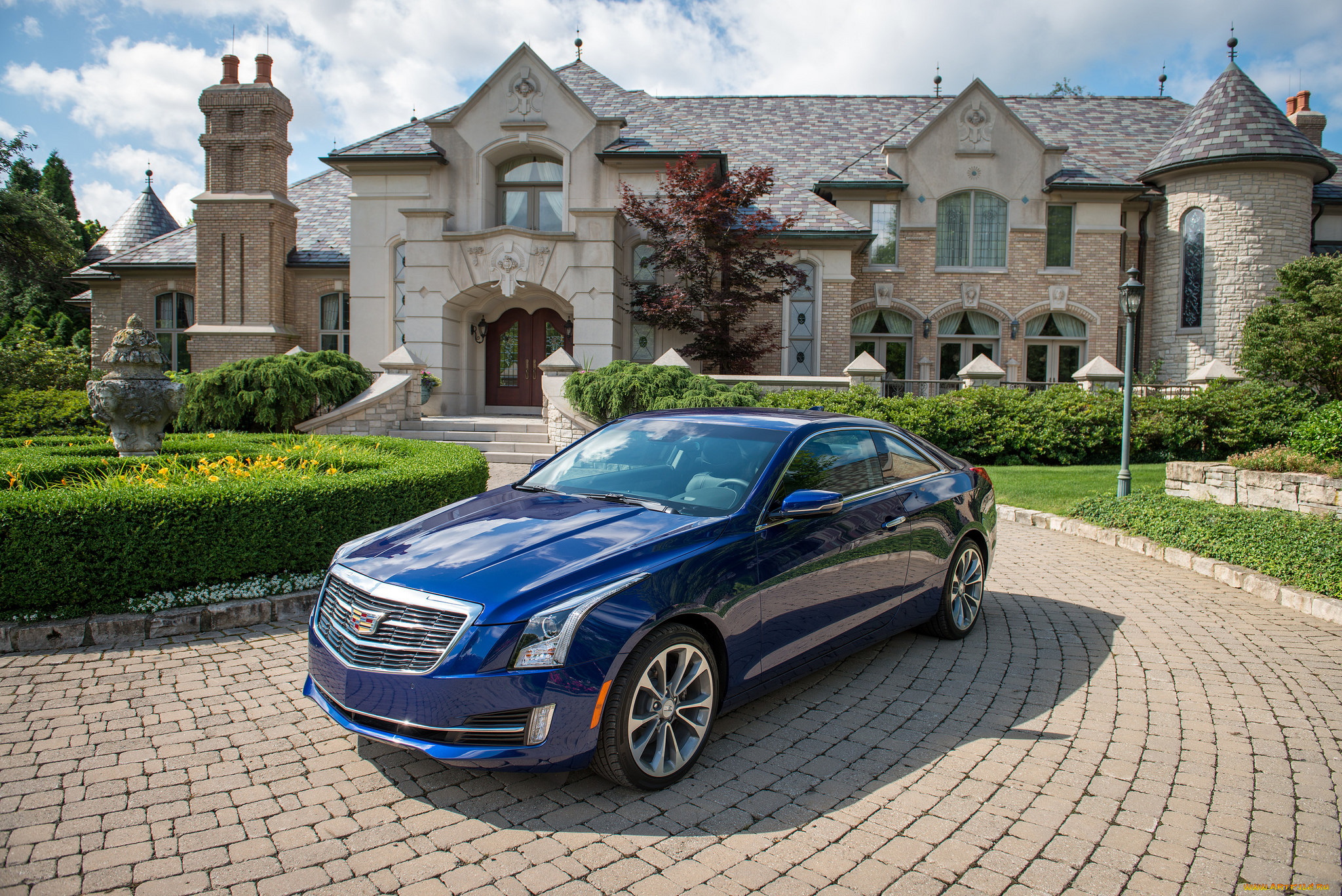2015, cadillac, ats, coupe, автомобили, cadillac, синий, кадиллак