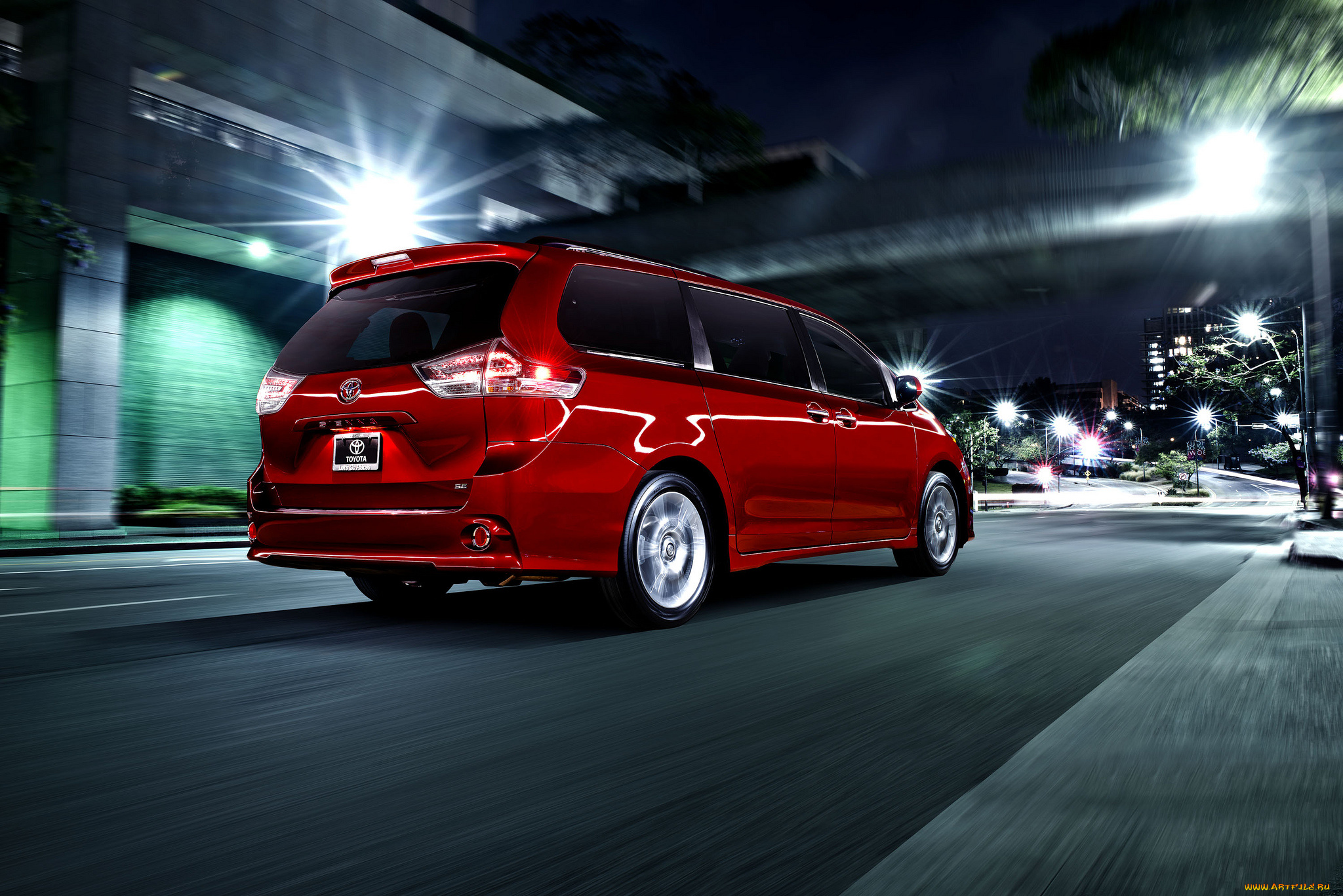 2015, toyota, sienna, автомобили, toyota, красный, Япония, тойота