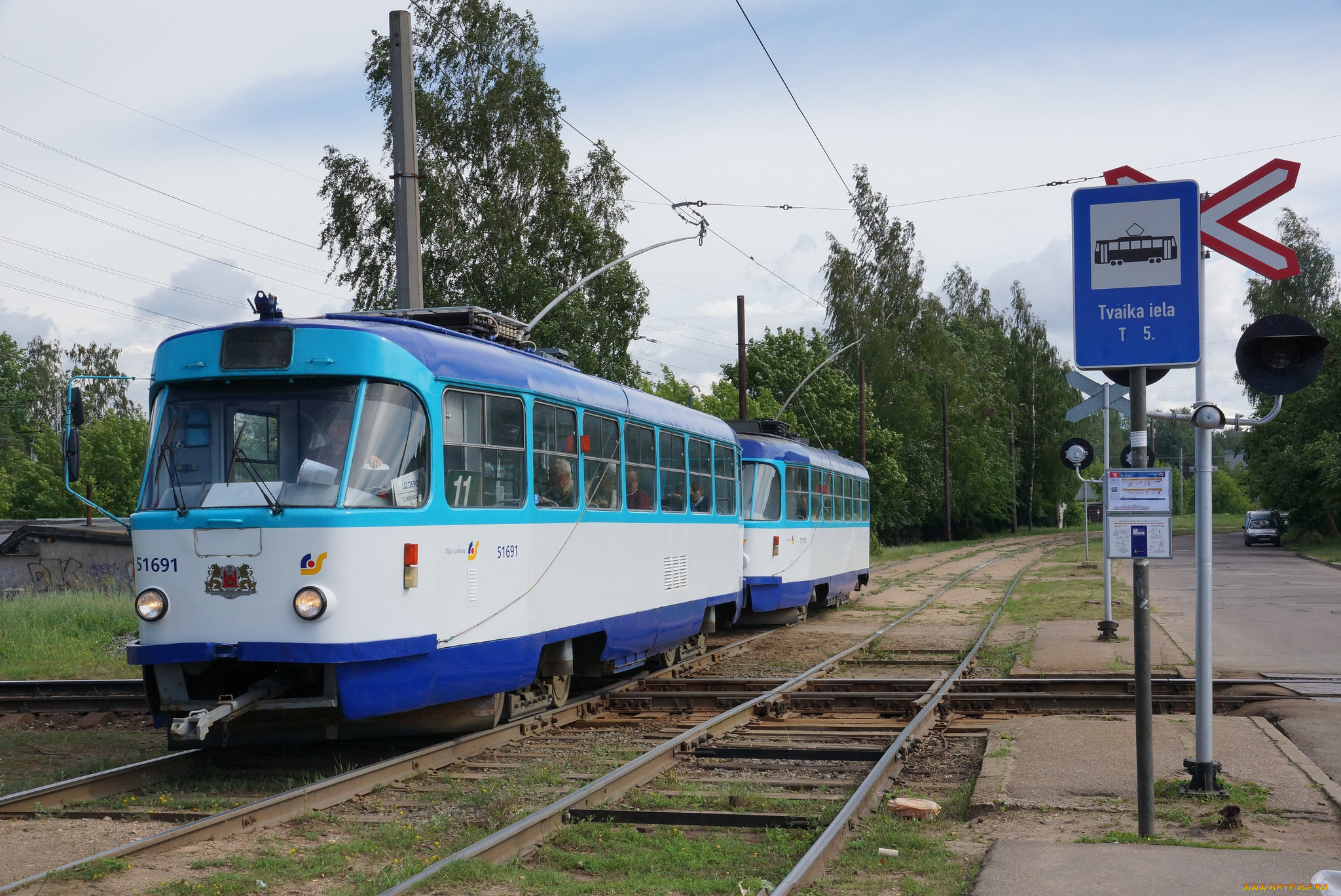 техника, трамваи, трамвай, рельсы, улица, город