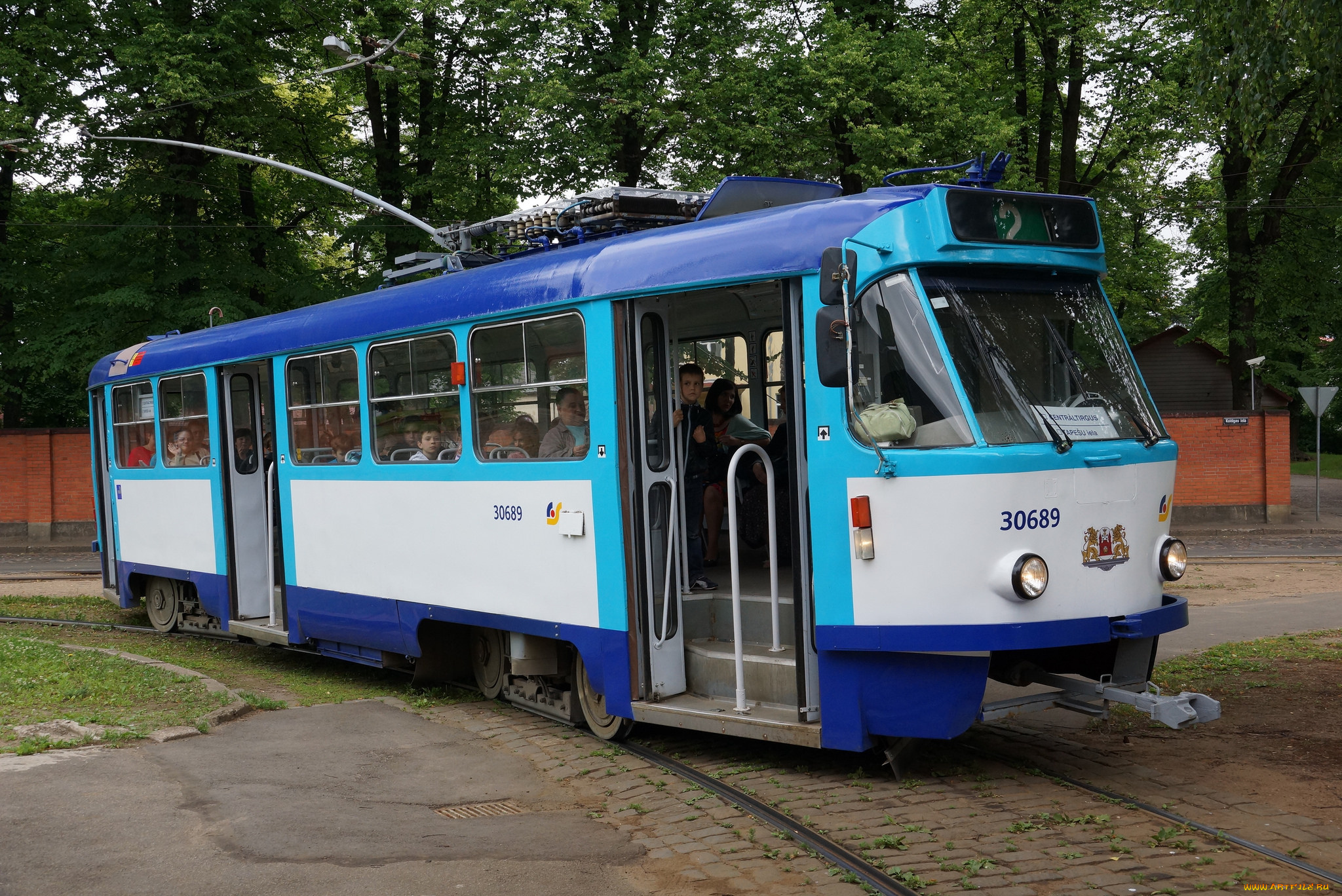 техника, трамваи, трамвай, рельсы, улица, город