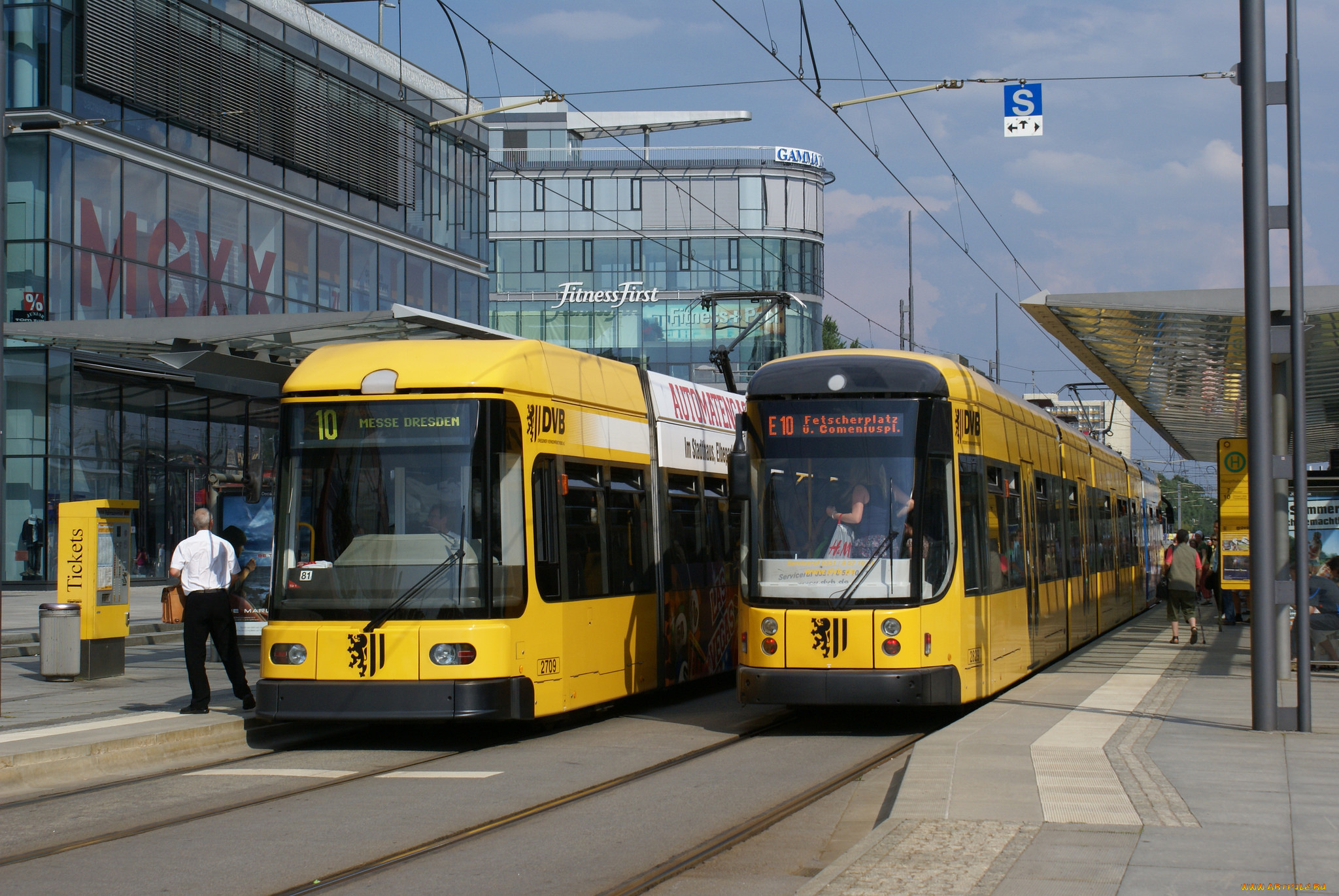 техника, трамваи, город, рельсы, трамвай, улица