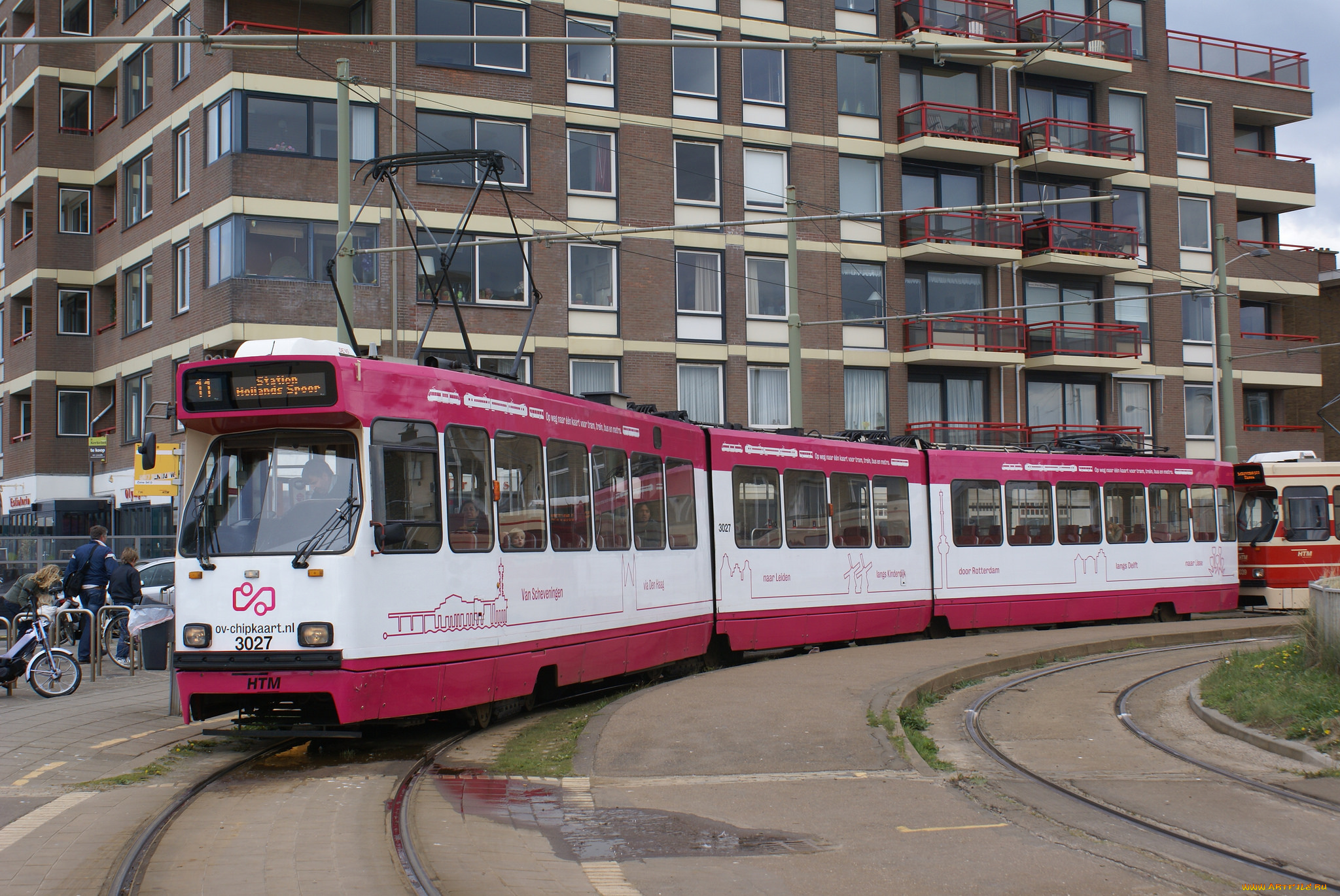 техника, трамваи, трамвай, рельсы, улица, город